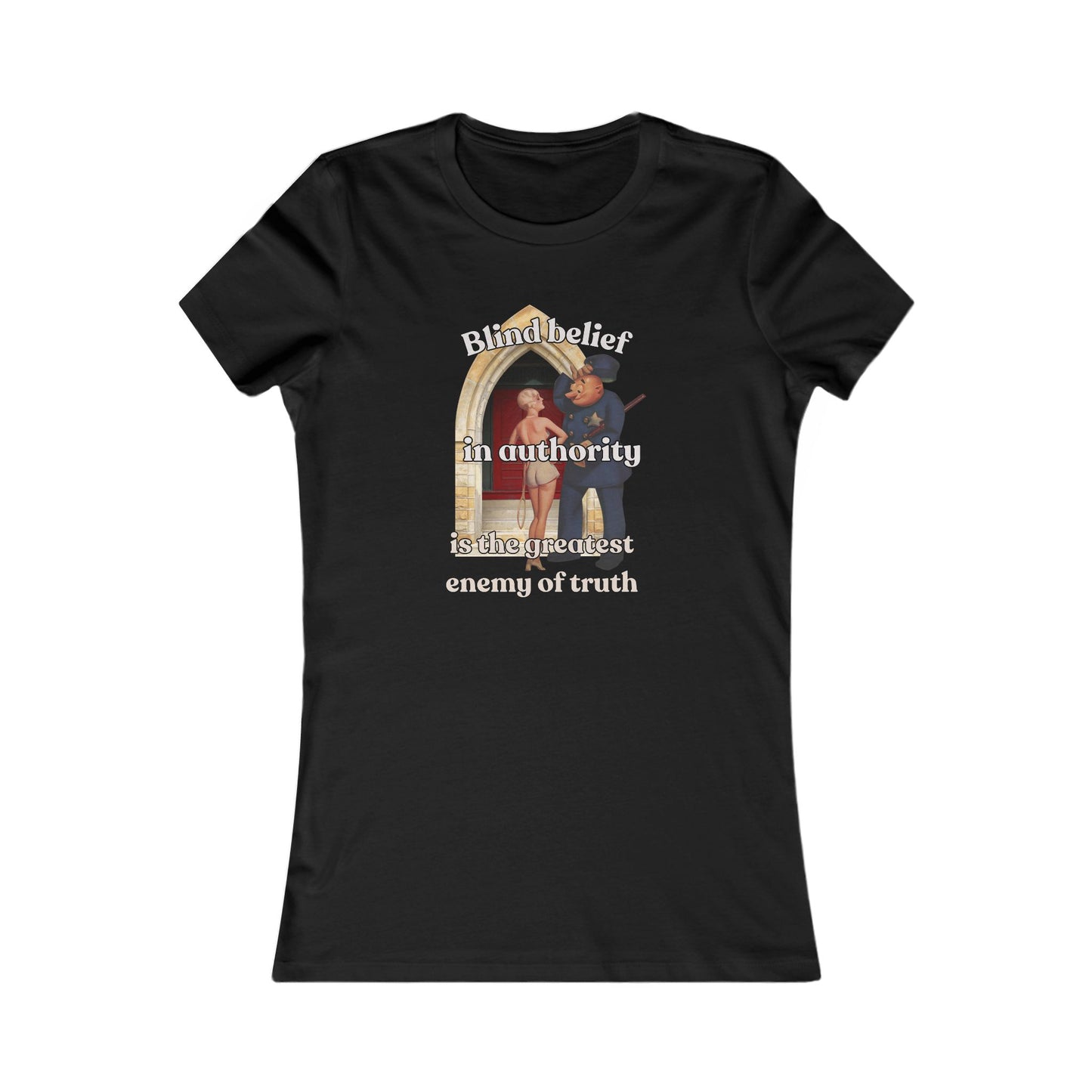 Vintage Women's Favorite Tee, Anti Authority Rebel Shirt