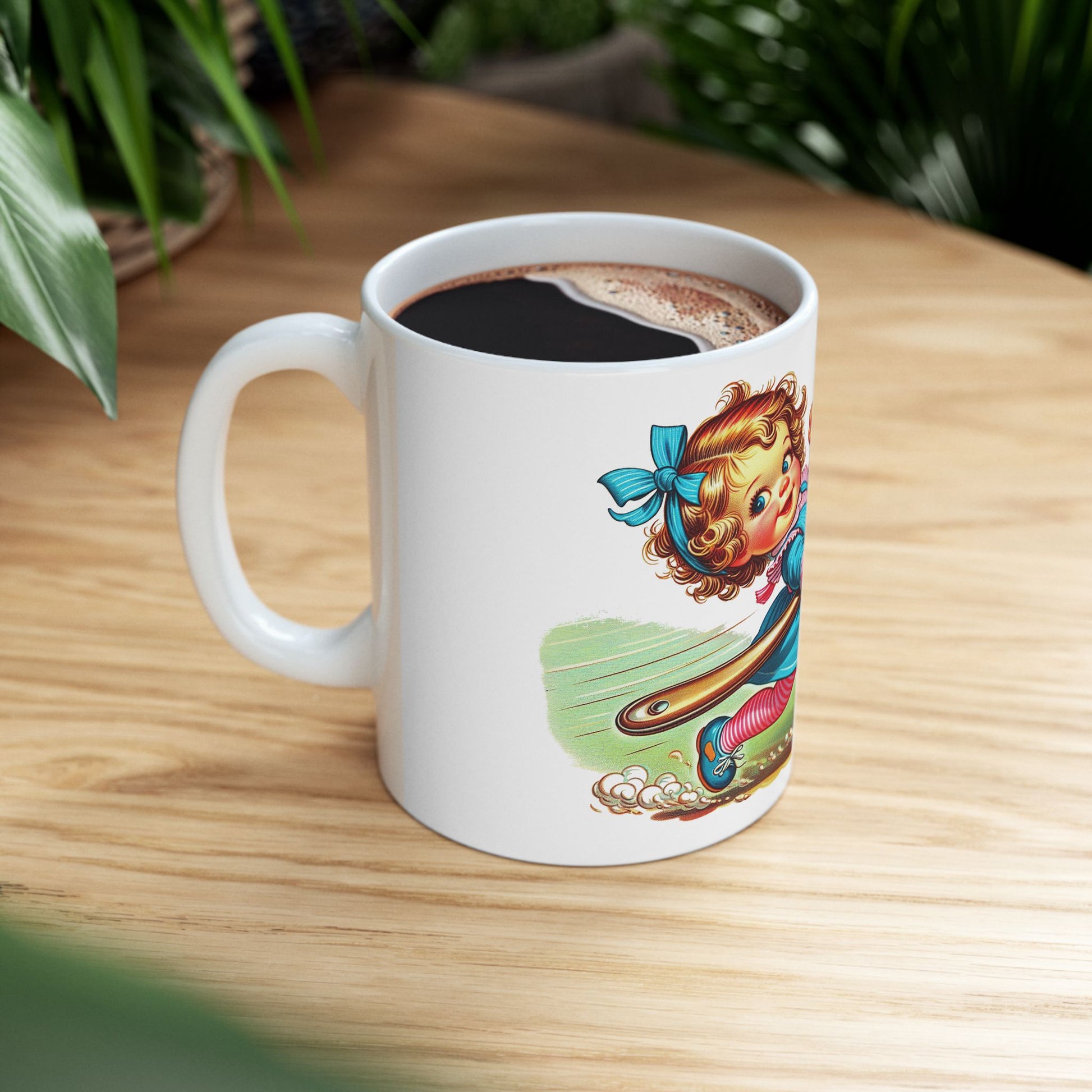 Cheerful Vintage Humor Mug, Funny Coffee Cup, Sarcastic Tea Mug