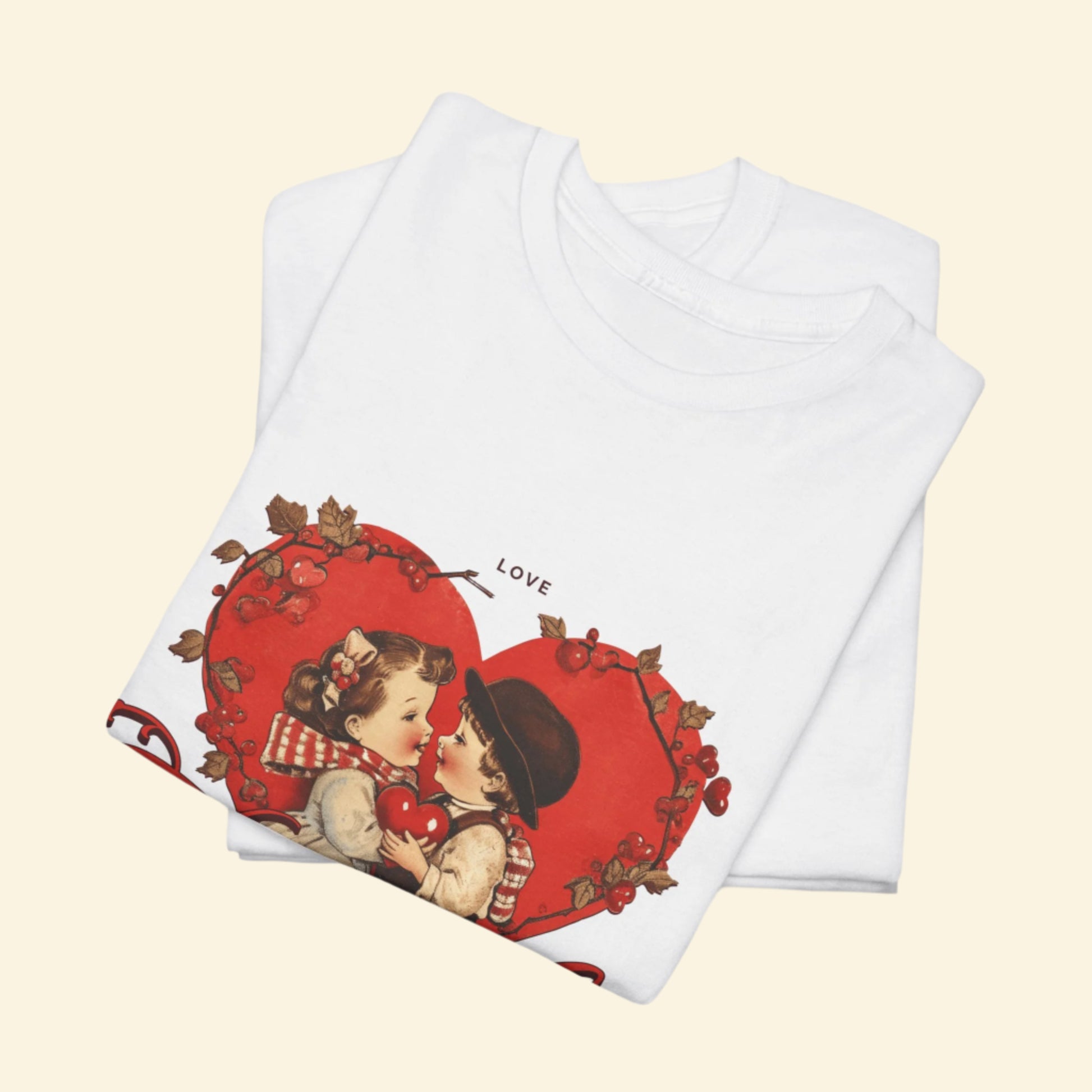 Vintage Romantic Couple Tee, Together forever