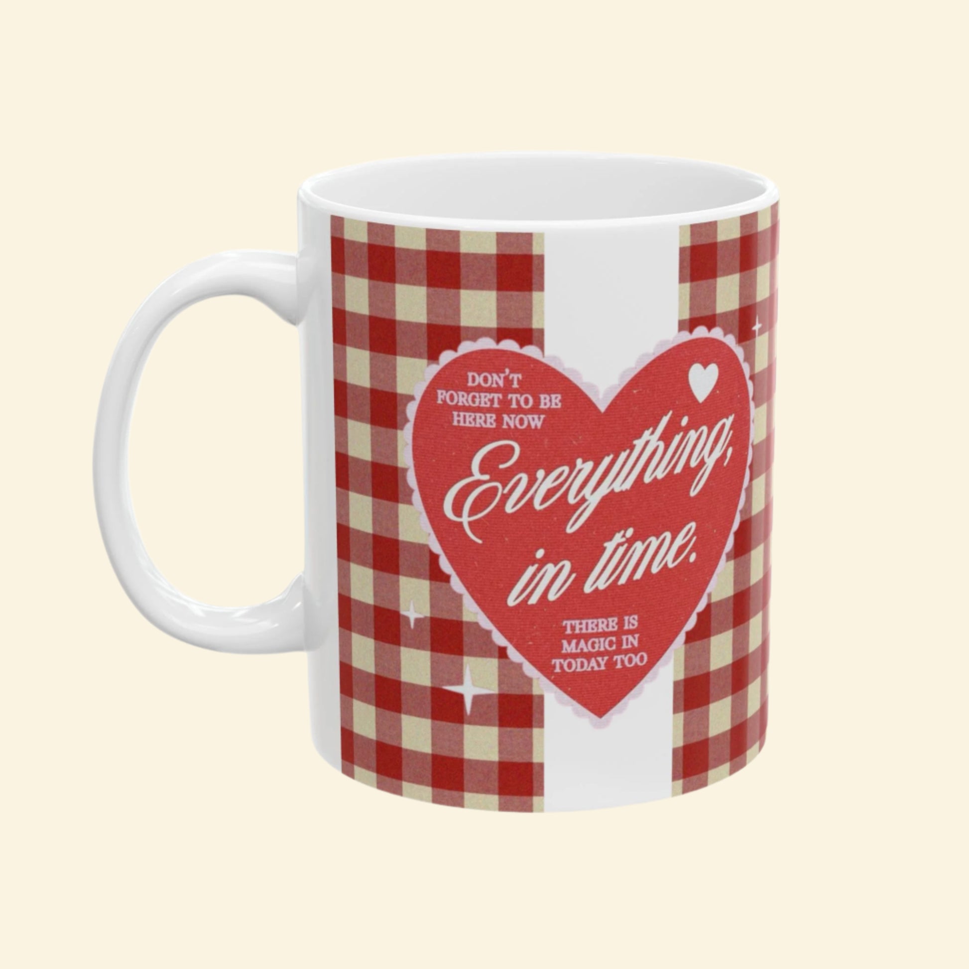 Retro Love Ceramic Mug - Vintage Aesthetic Drinkware