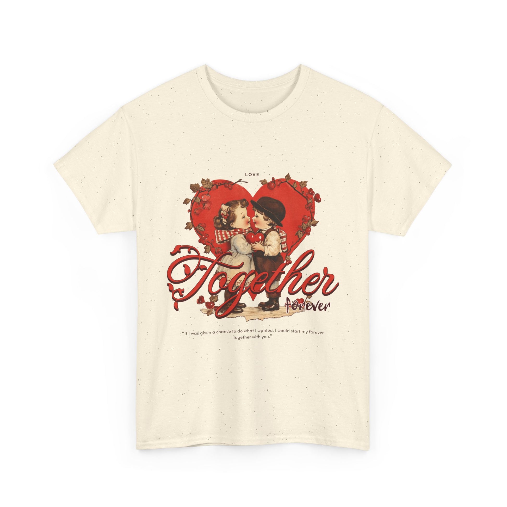 Vintage Romantic Couple Tee, Together forever