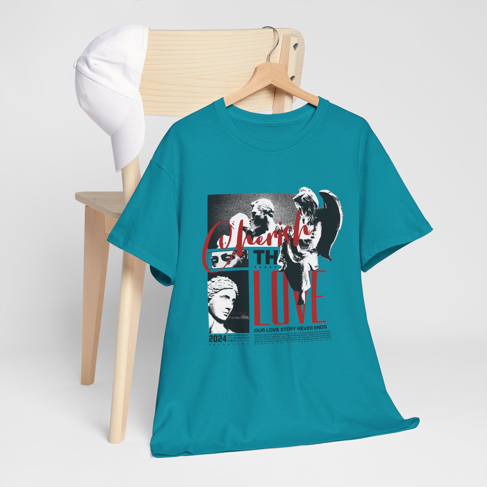 Dream the Love Unisex Heavy Cotton Tee | Retro Graphic Tee