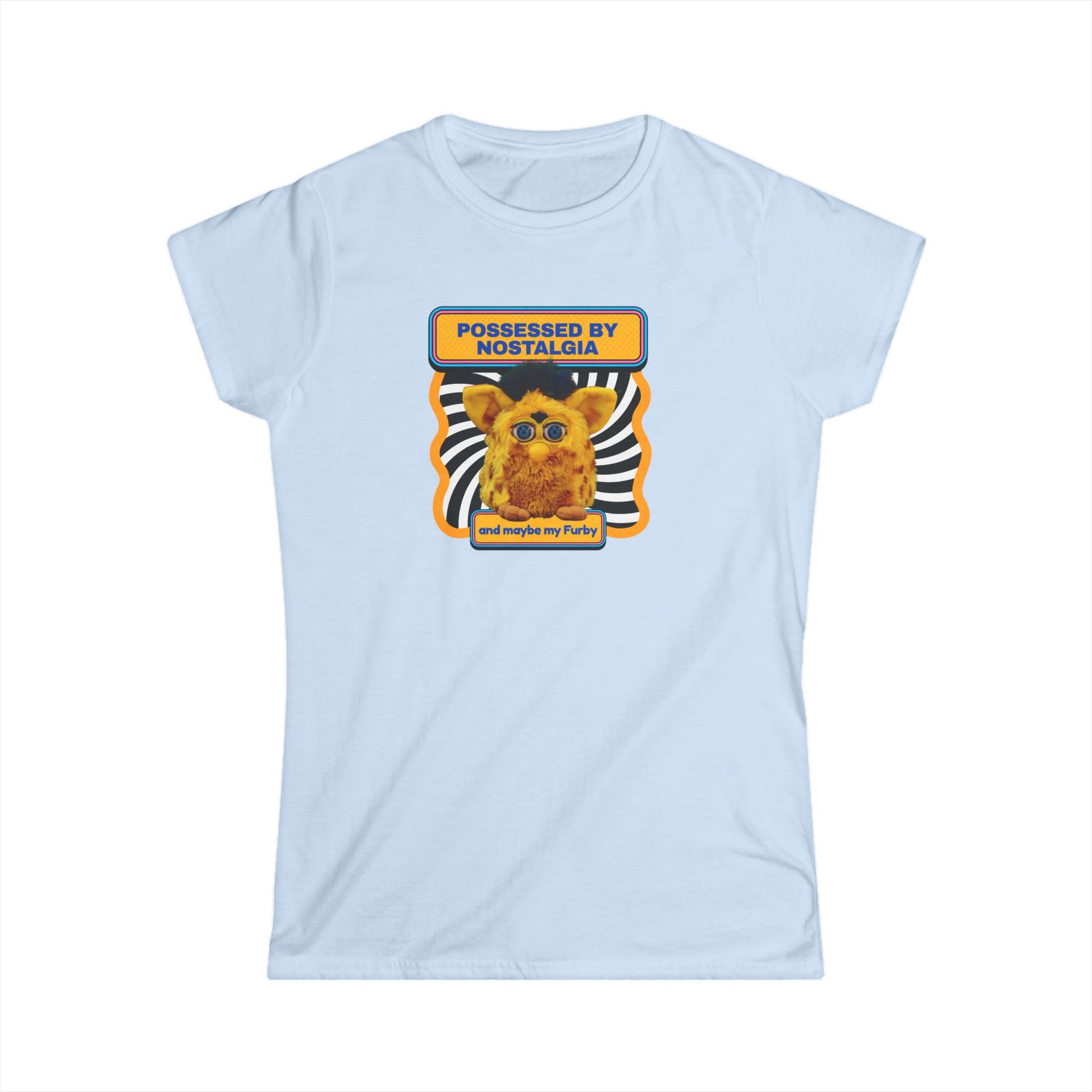 Retro Nostalgia Women's Softstyle Tee - Possessed by Nostalgia with Furby Design