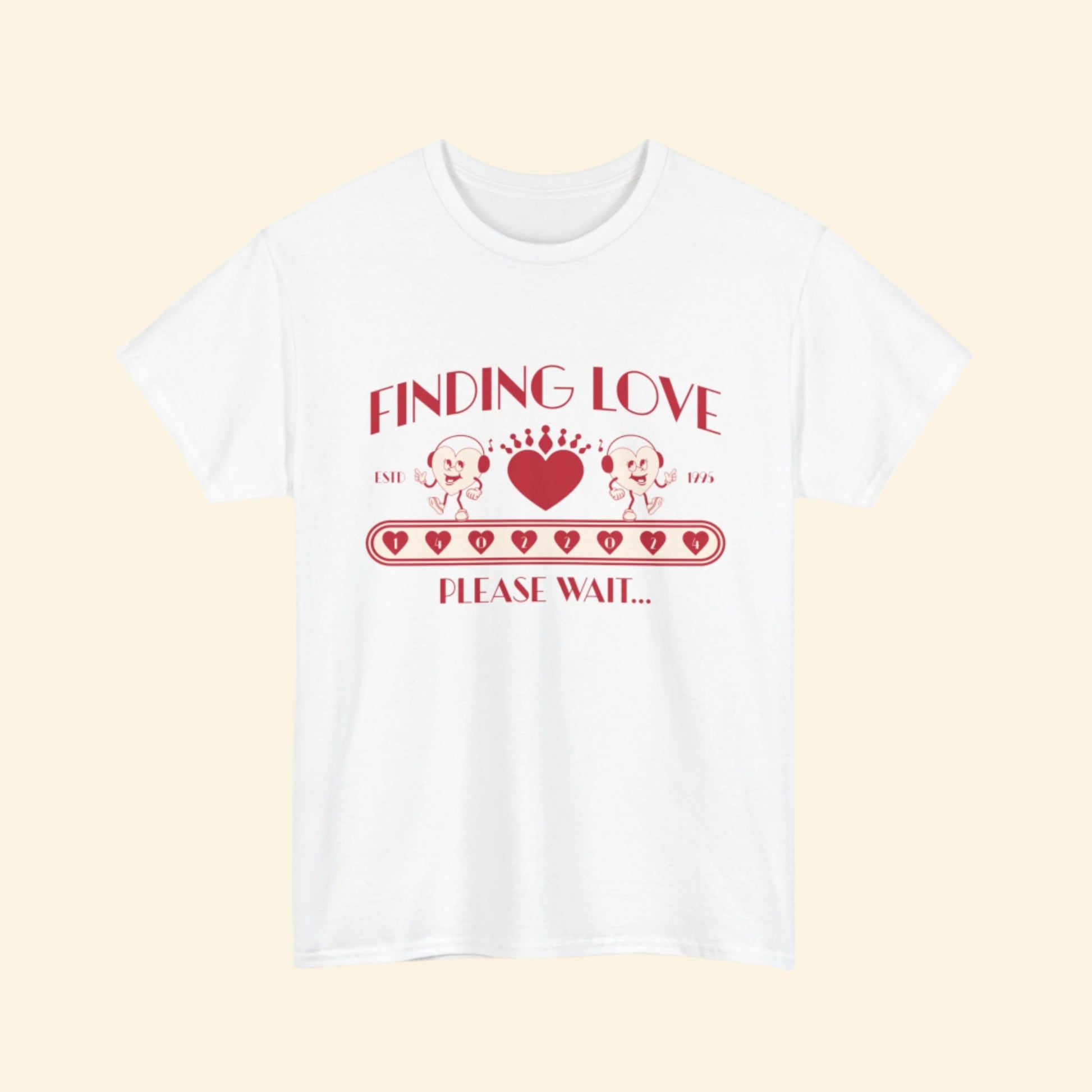 Finding Love Unisex Tee, Cute Retro, Simple Love T-Shirt