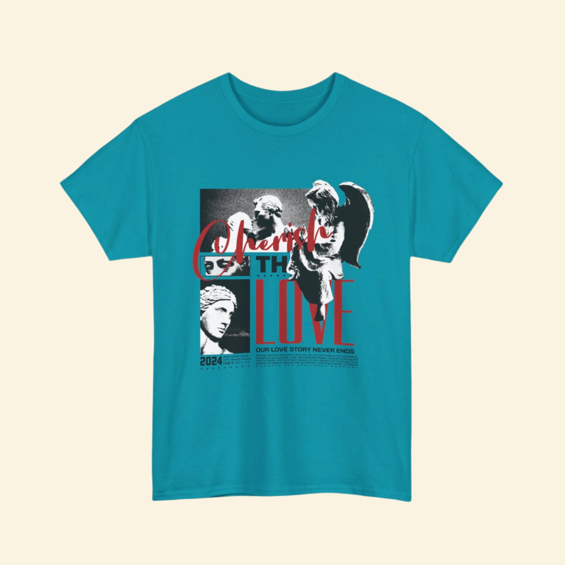 Dream the Love Unisex Heavy Cotton Tee | Retro Graphic Tee