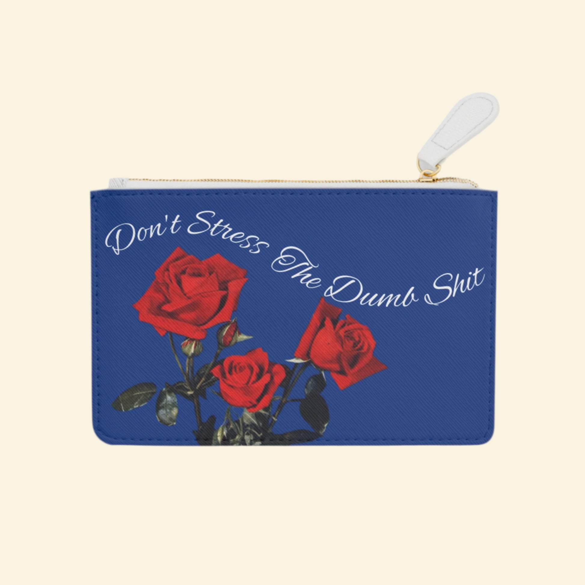 Mini Clutch Bag - Don't Stress The Dumb Shit, Chic Accessory, Cute Wallet
