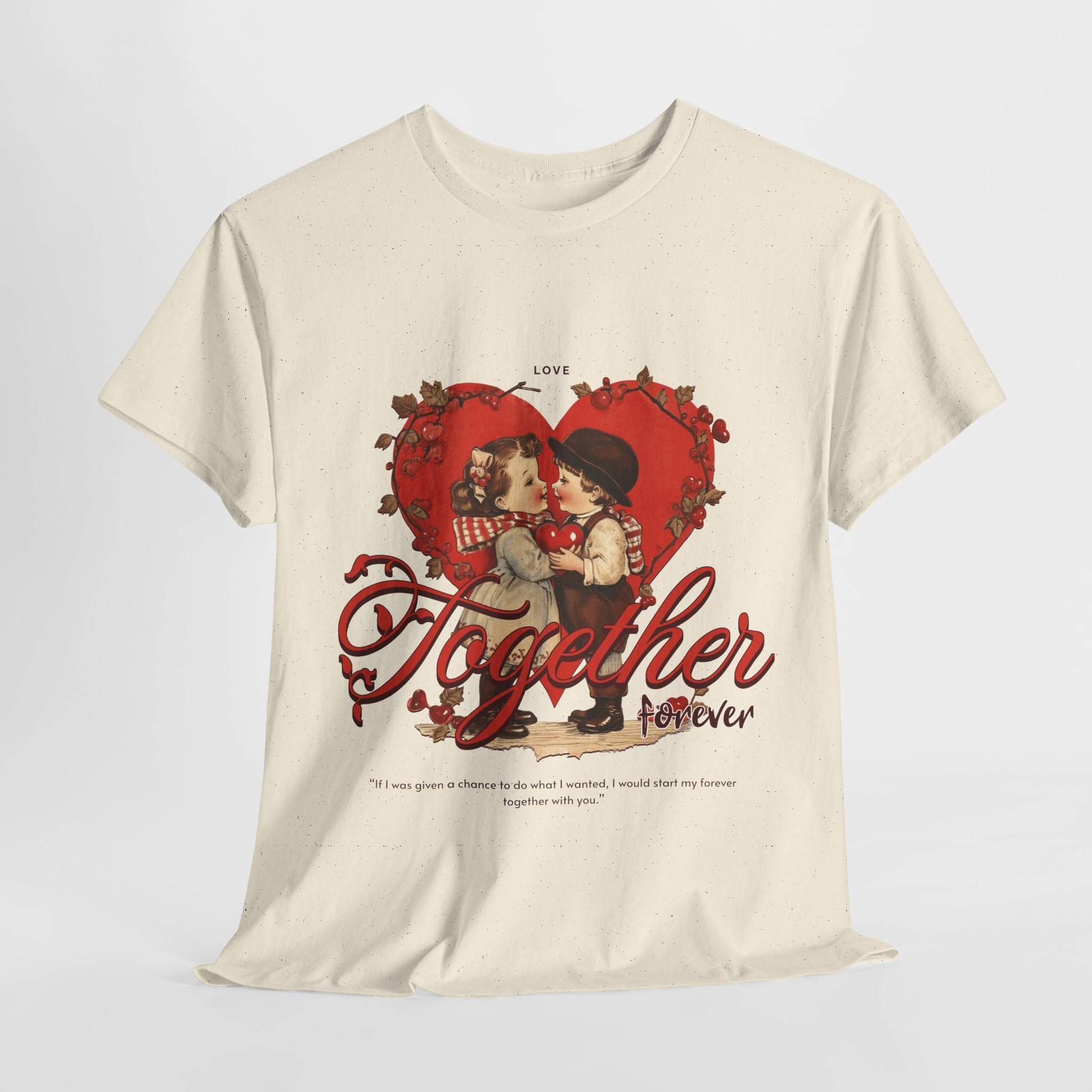 Vintage Romantic Couple Tee, Together forever