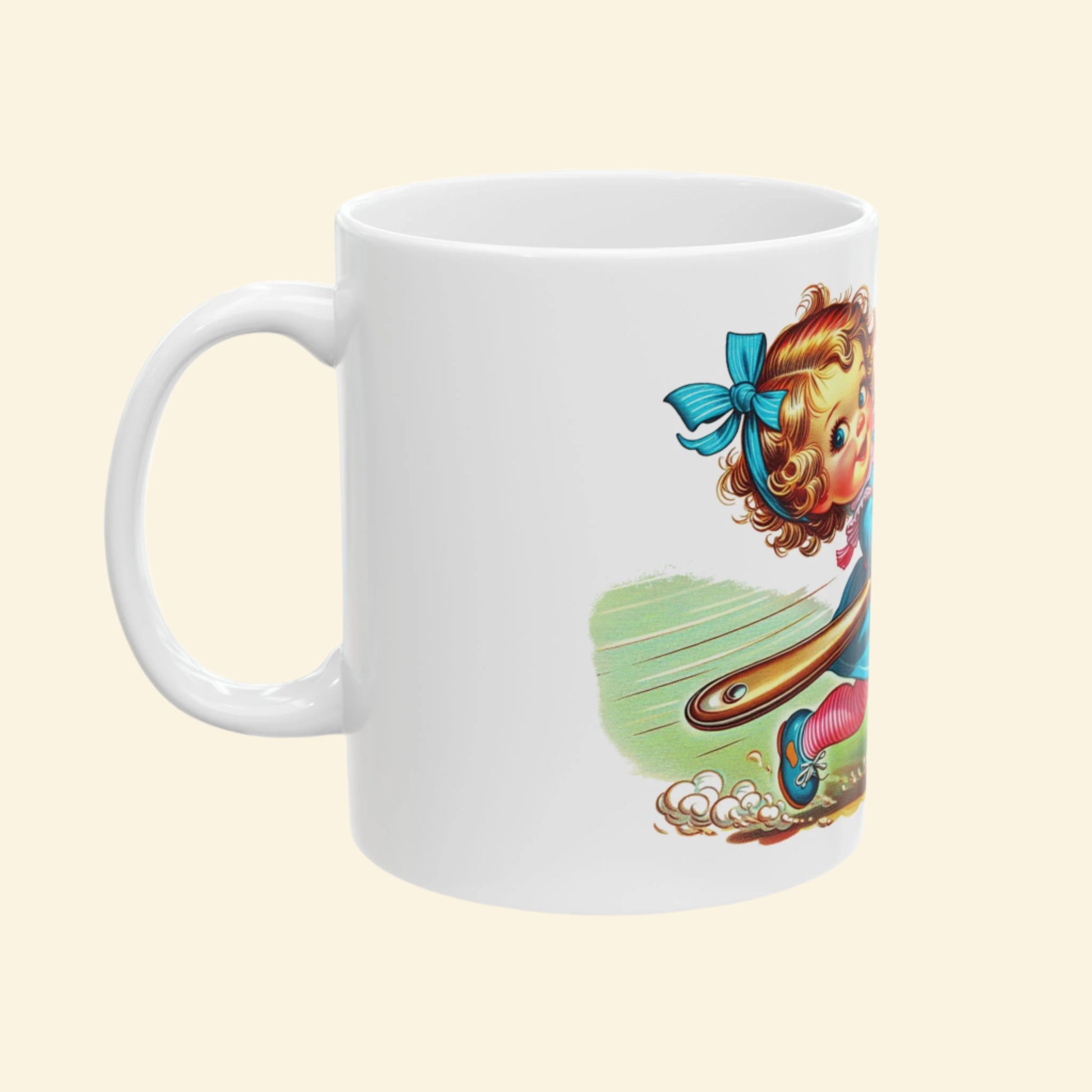 Cheerful Vintage Humor Mug, Funny Coffee Cup, Sarcastic Tea Mug