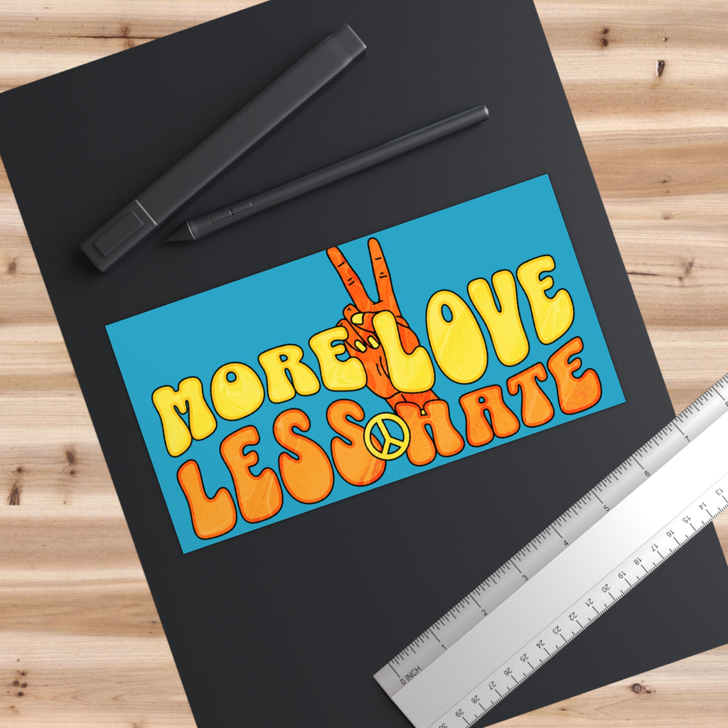 Peaceful Vibes Bumper Sticker - More Love Less Hate