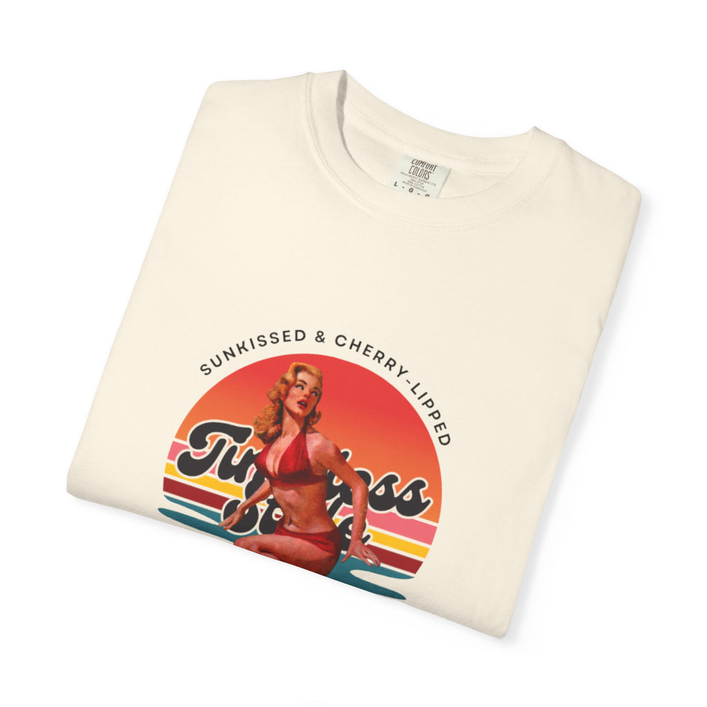Retro Summer Vibes Unisex T-Shirt - Sun-Kissed & Cherry-Lipped Design