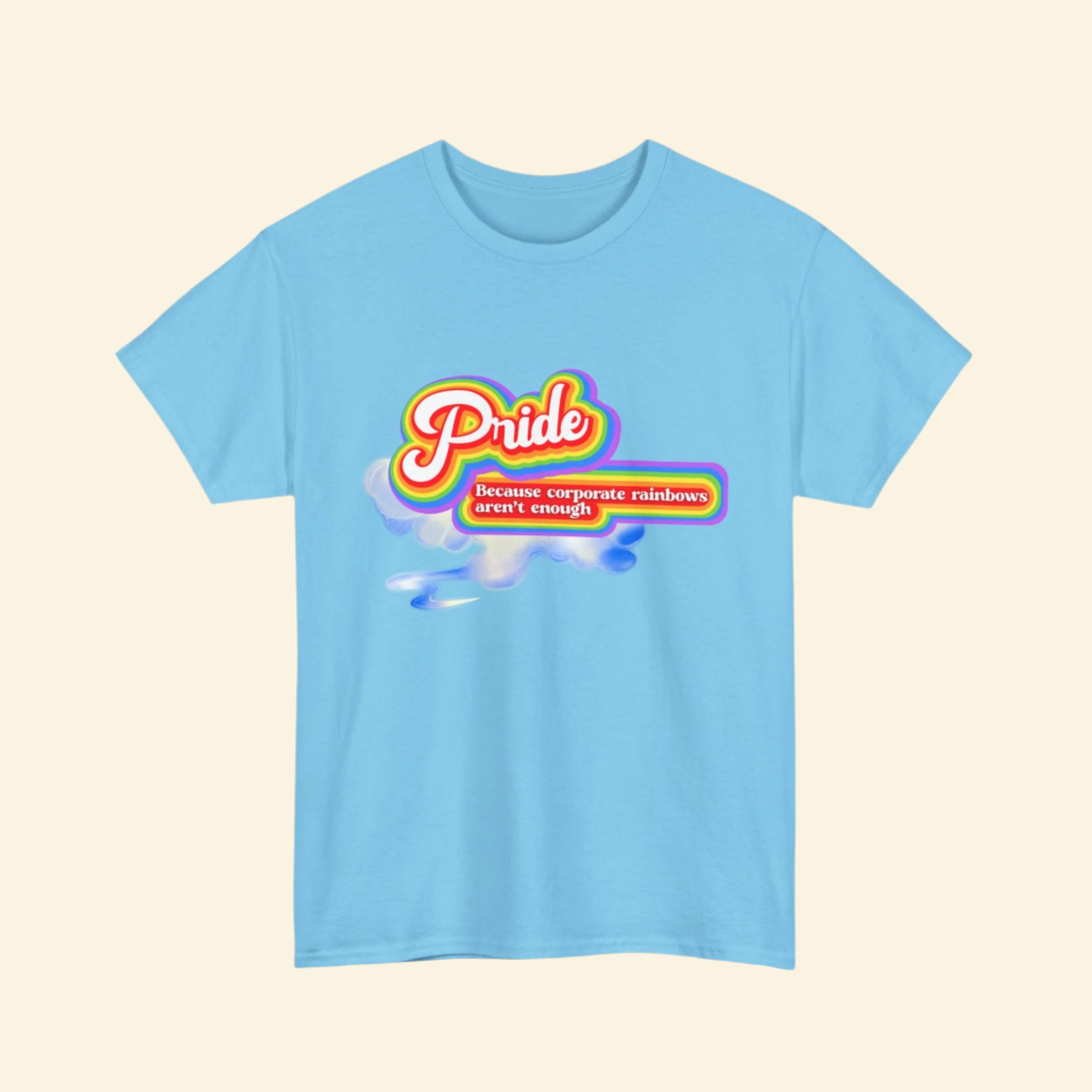 Pride Unisex Heavy Cotton Tee, Rainbow Shirt, LGBT Apparel Retro Tee
