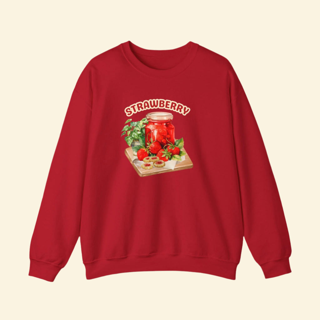 Strawberry Jam Unisex Crewneck Sweatshirt – Cozy & Trendy for Fruit Lovers