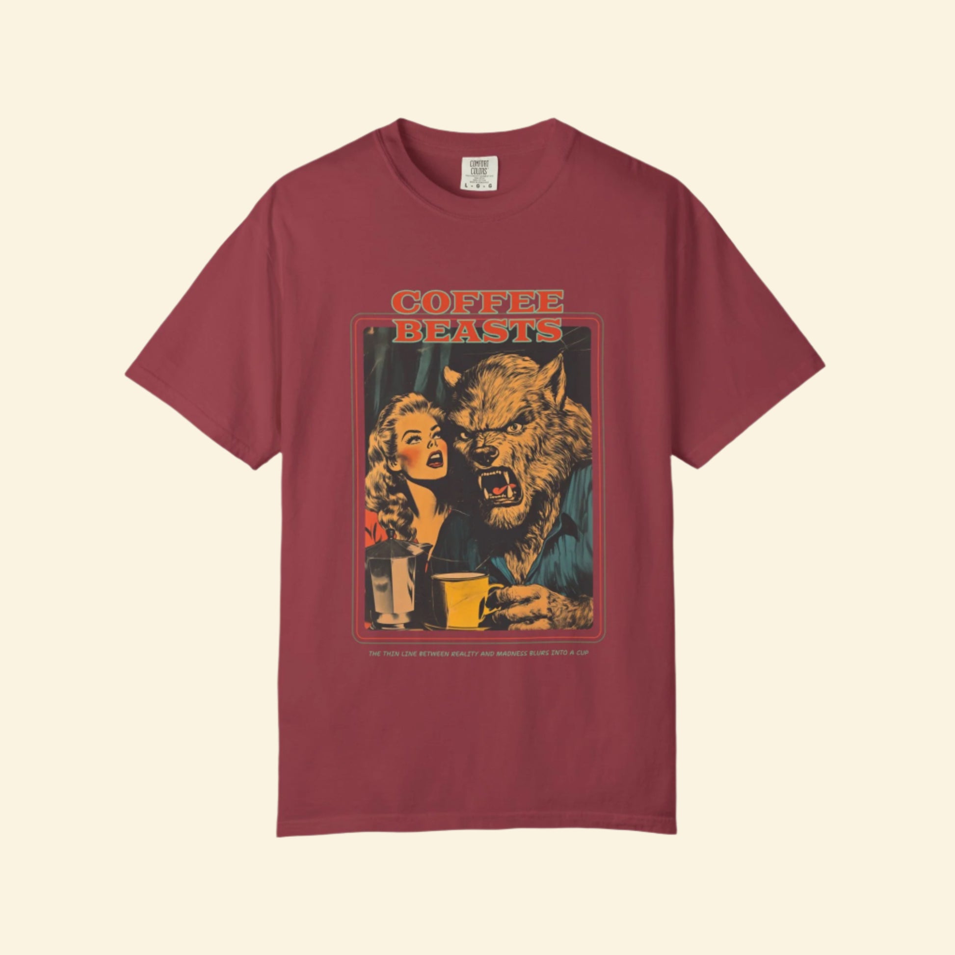 Coffee Beasts Unisex T-Shirt - Vintage Creature Design for Fun Coffee Lovers
