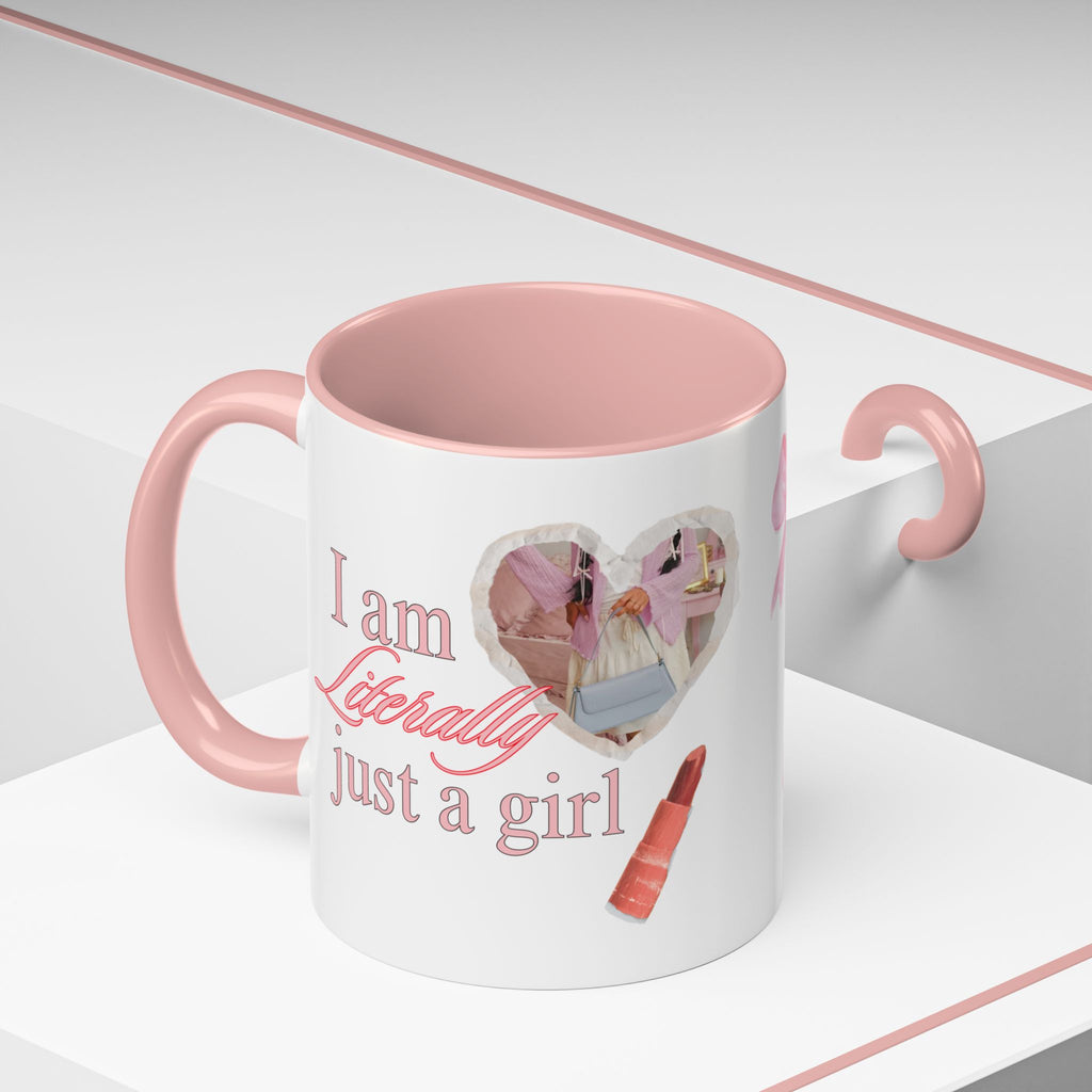 Stylish Pink Bow Accent Coffee Mug - Perfect Gift for Girly Vibes