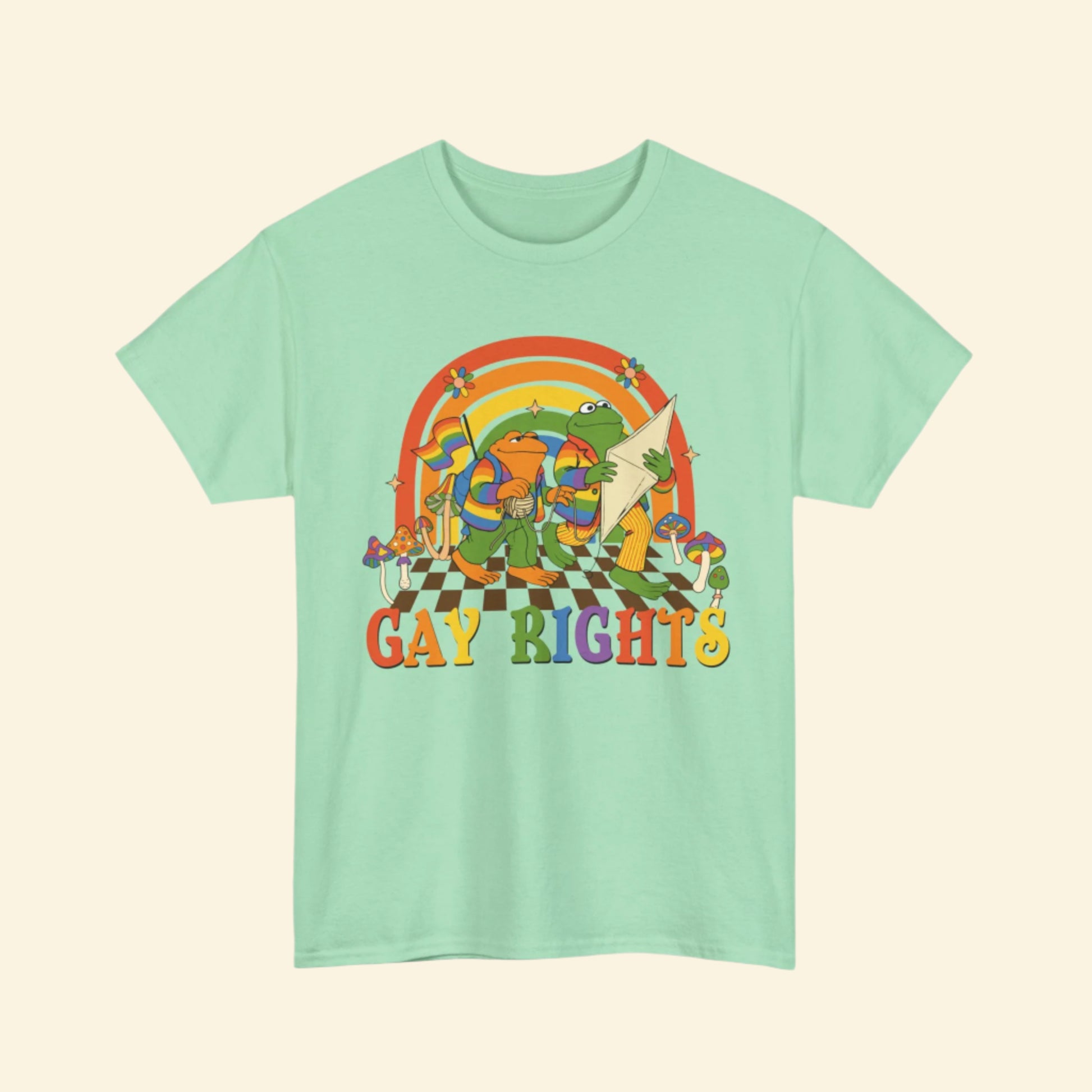 Unisex Gay Rights Tee, Frog and Toad Pride Shirt, LGBTQ+ Statement