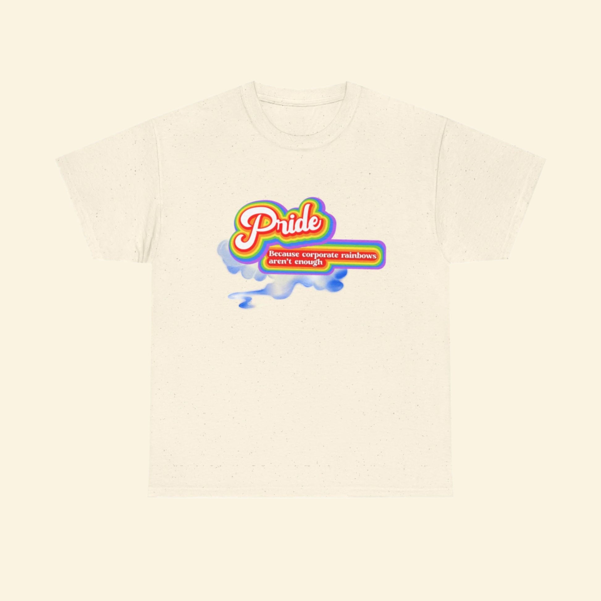 Pride Unisex Heavy Cotton Tee, Rainbow Shirt, LGBT Apparel Retro Tee