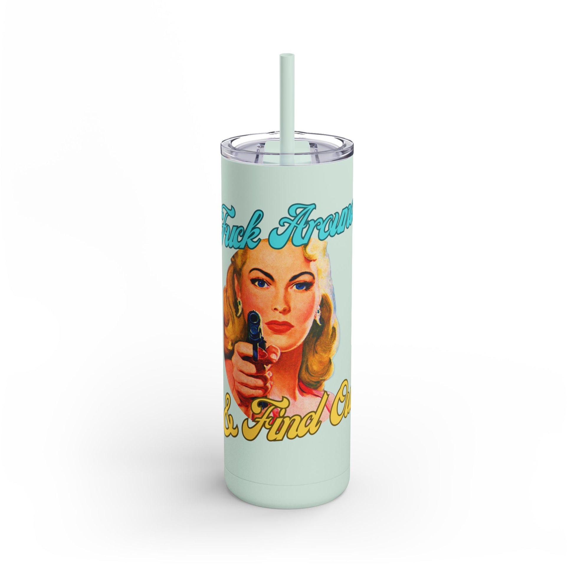 Retro Glamour 20oz Tumbler - F Around and Find Out Design