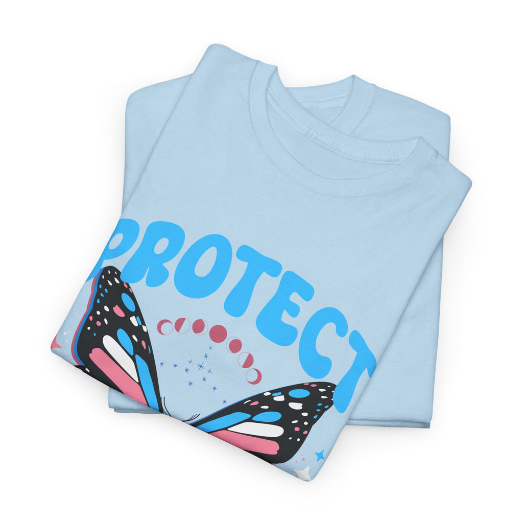 Protect Trans Kids Butterfly Tee, Comfortable Unisex T-Shirt