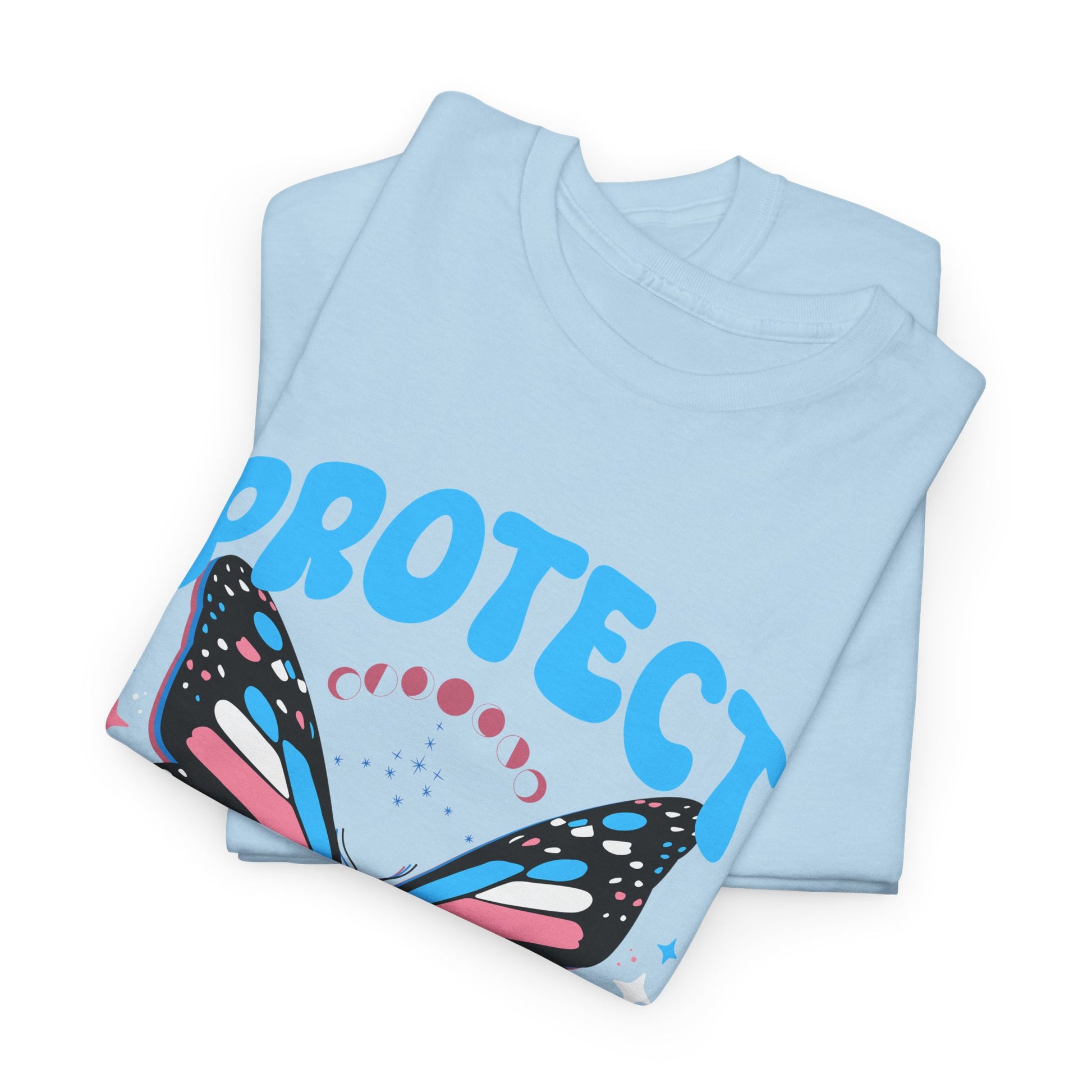Protect Trans Kids Butterfly Tee, Comfortable Unisex T-Shirt