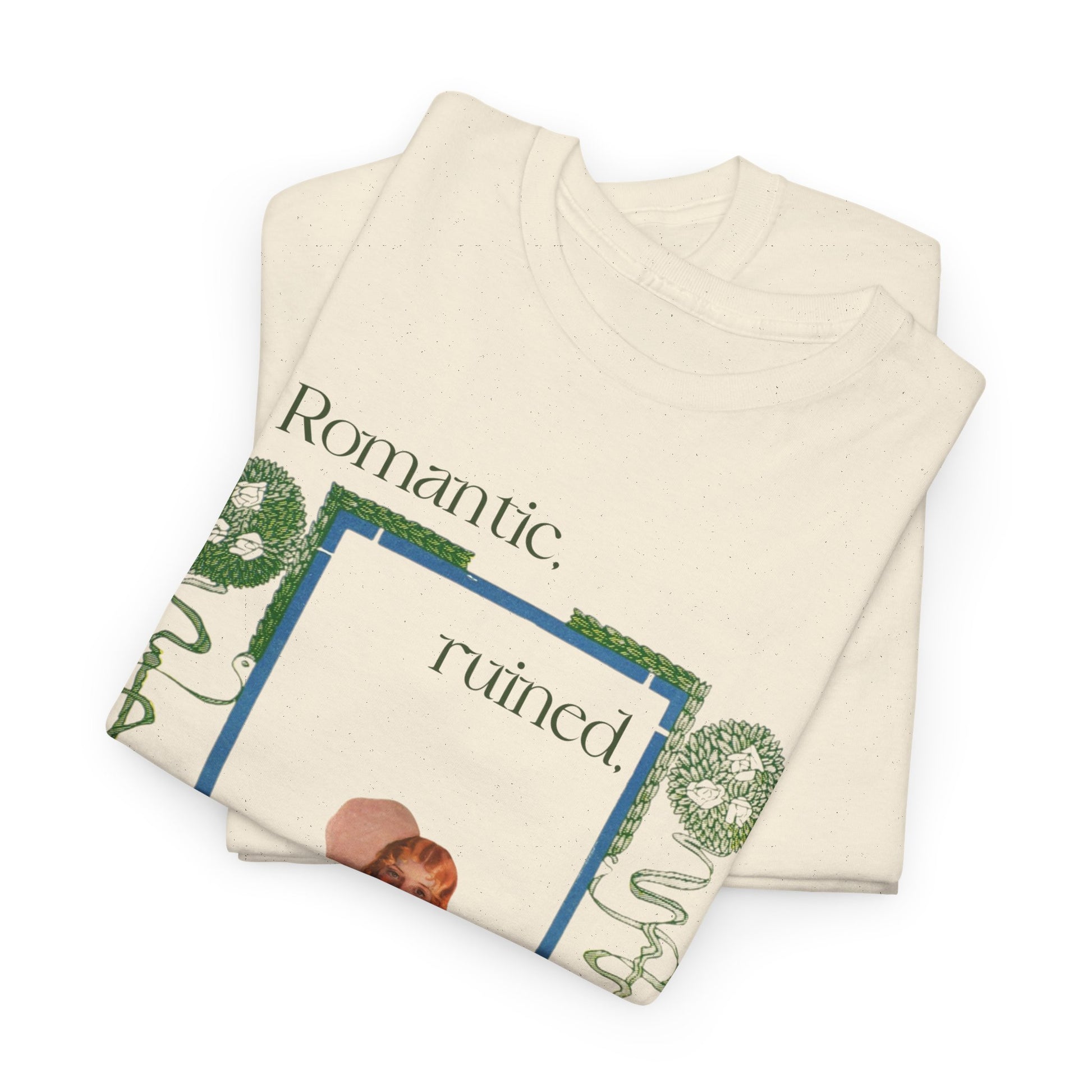 Poet's Soul Vintage Tee-" Romantic, Ruined, and a Little Unread" Retro Tee