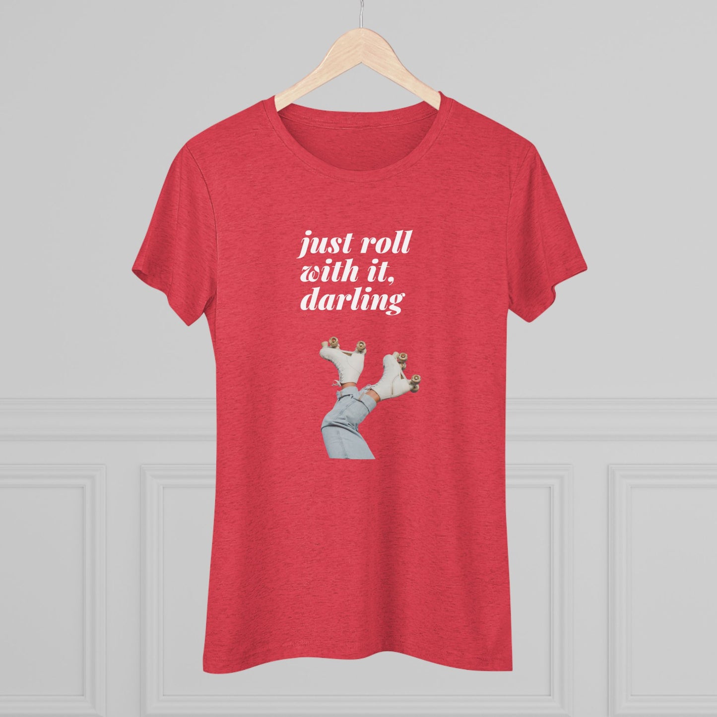 Retro Roller Skating Women's Triblend Tee - Perfect for Skaters and Vintage Lovers