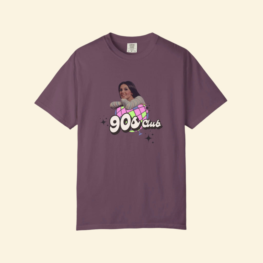 90s Club Unisex Garment-Dyed T-Shirt - Retro Vibe Tee for Nostalgic Fans