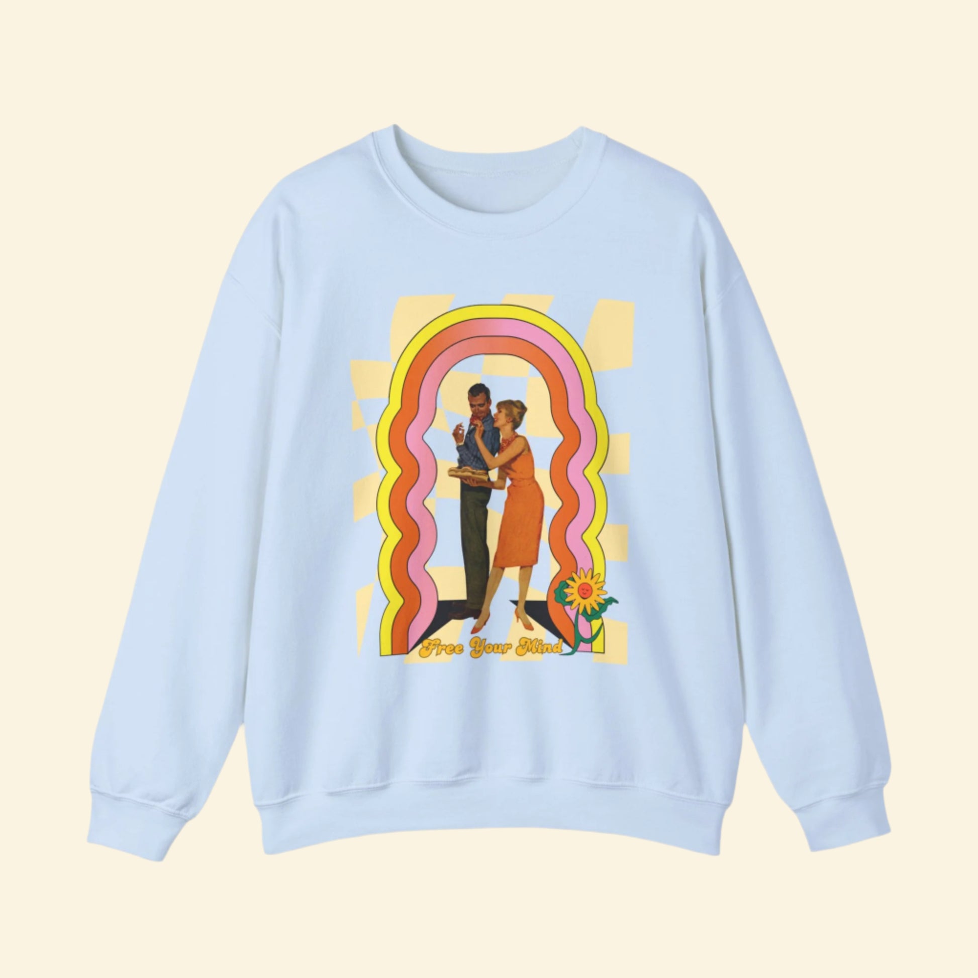 Free Your Mind Graphic Crewneck Sweatshirt - Perfect for Casual Wear