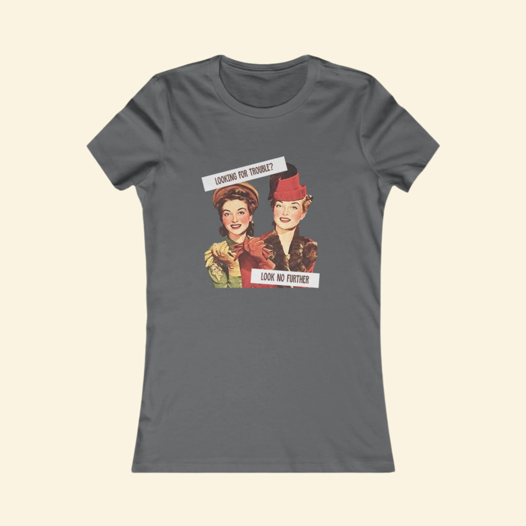 Vintage Style Women's Favorite Tee - 'Looking for Fun?' Graphic T-Shirt