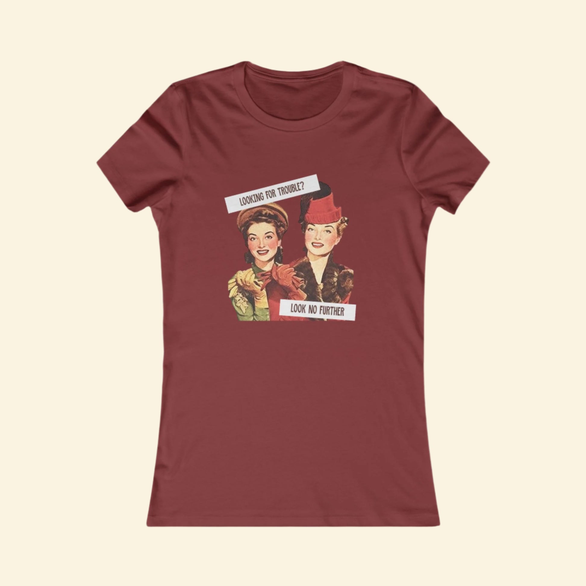 Vintage Style Women's Favorite Tee - 'Looking for Fun?' Graphic T-Shirt