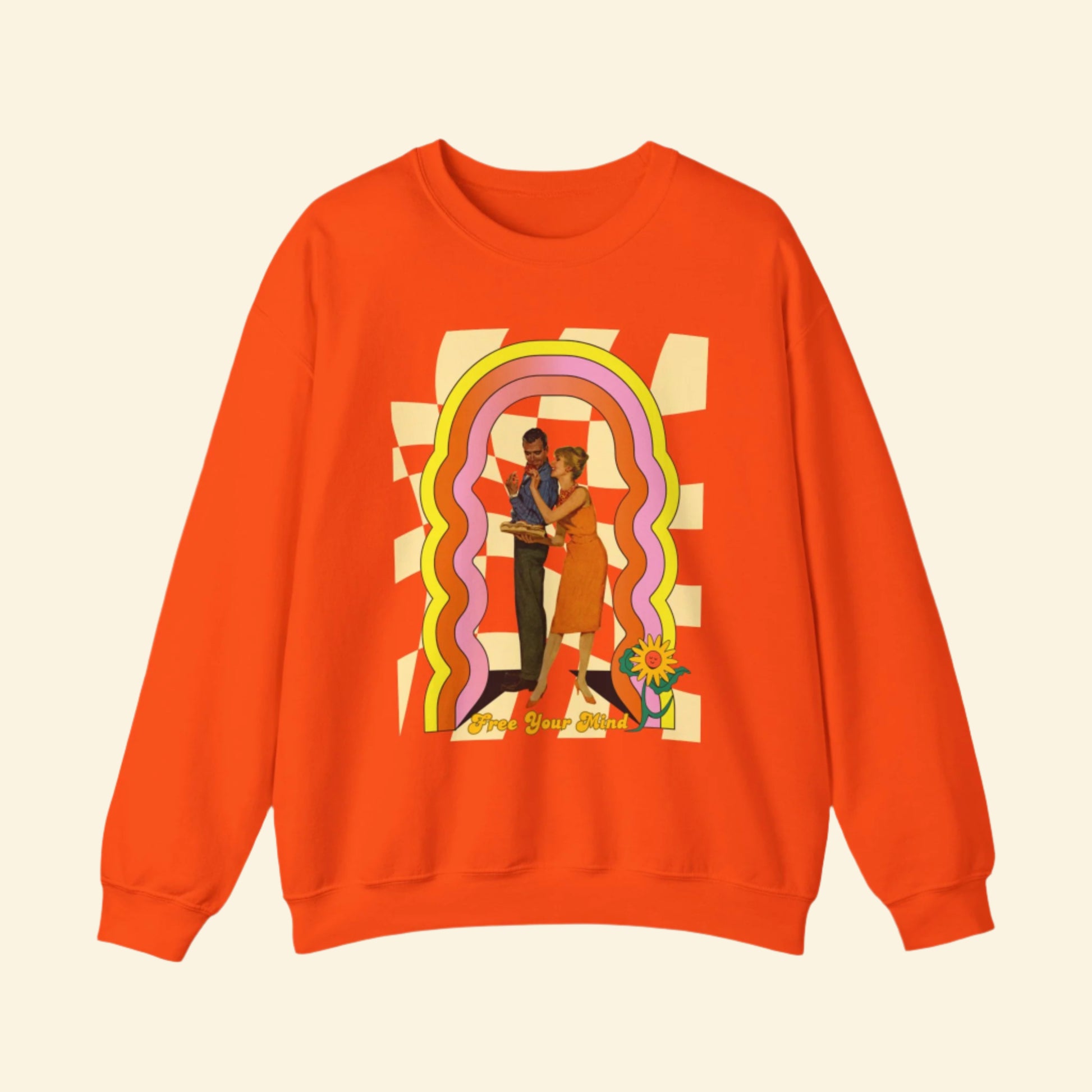 Free Your Mind Graphic Crewneck Sweatshirt - Perfect for Casual Wear