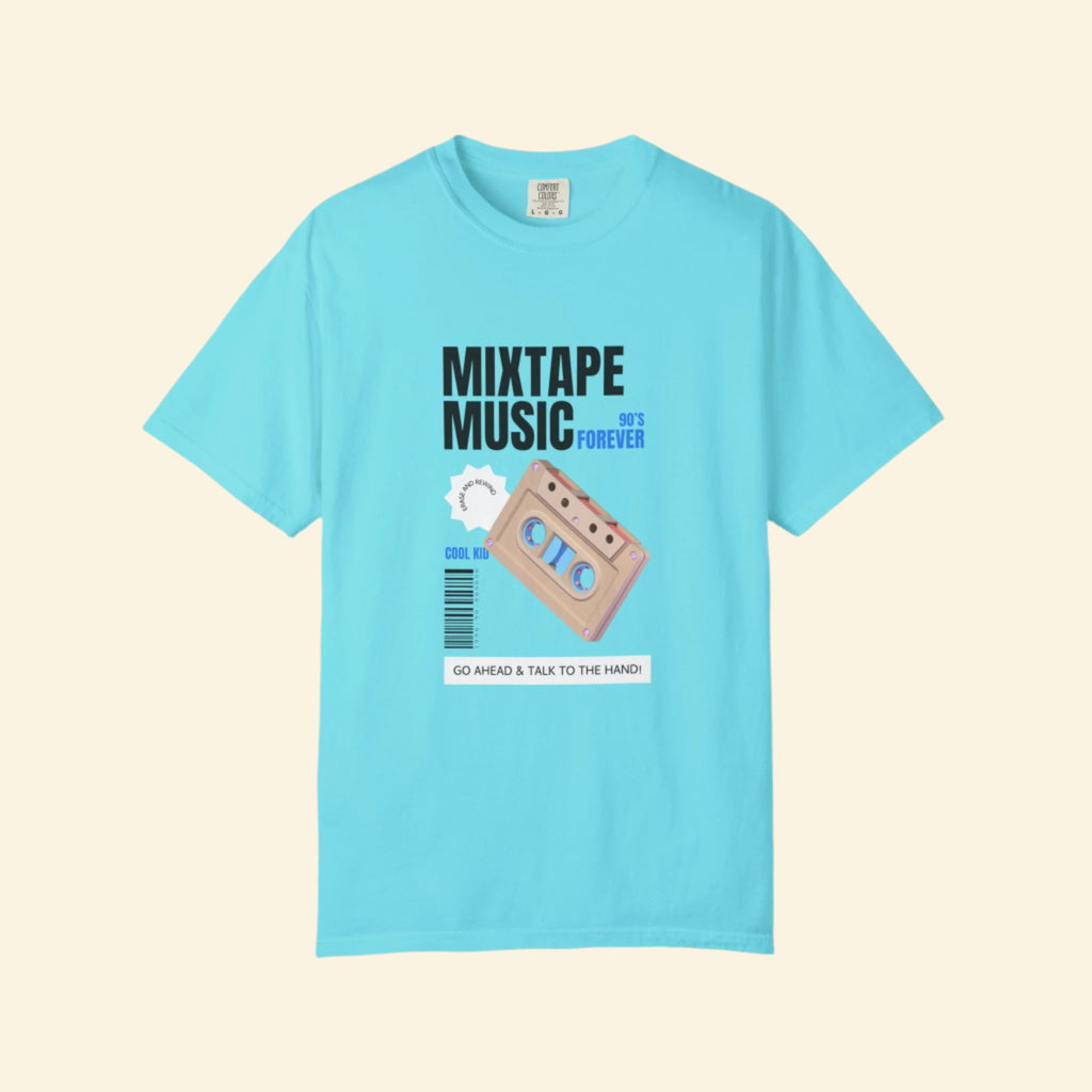 90's Mixtape Music Unisex Garment-Dyed T-Shirt - Retro Style Tee