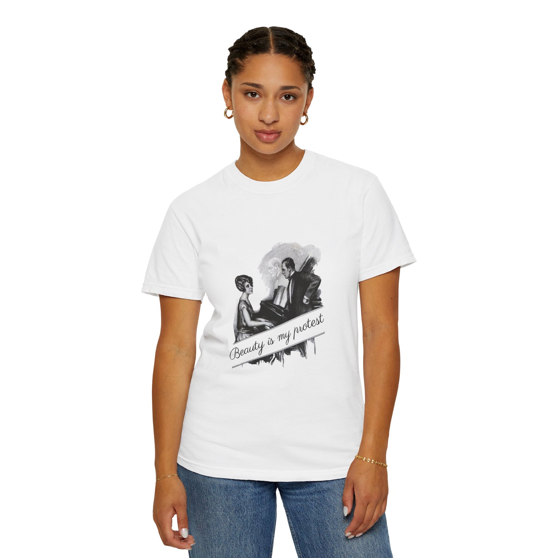 Beauty is My Protest Unisex Garment-Dyed T-Shirt