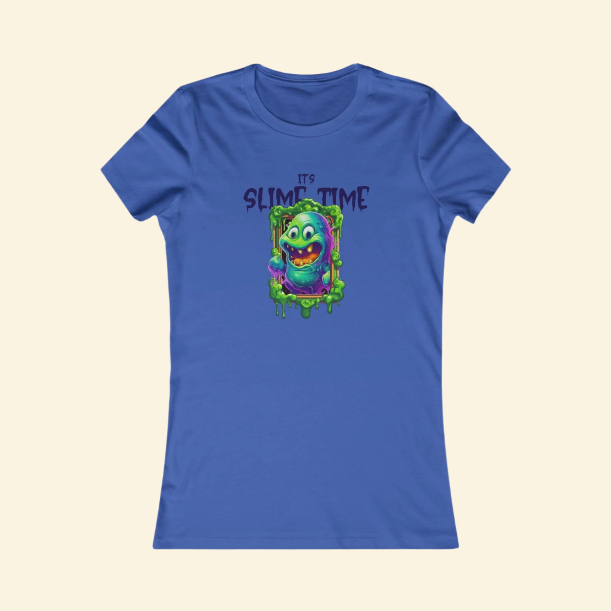 Fun Graphic Tee - "It's Slime Time" for Women - Perfect for Halloween and Casual Wear