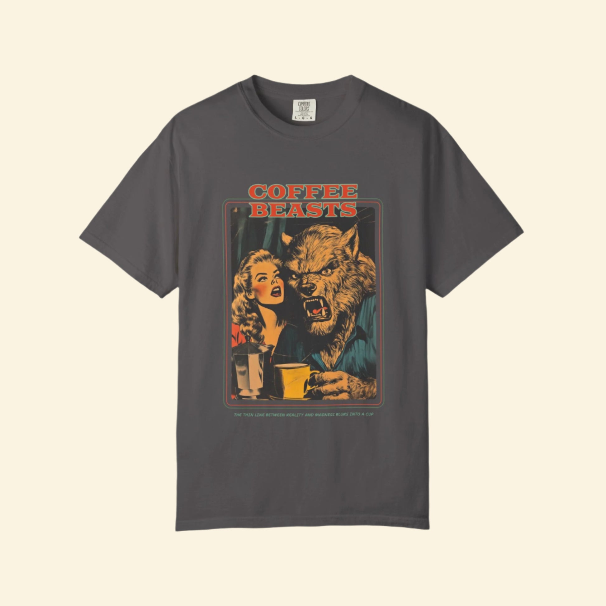 Coffee Beasts Unisex T-Shirt - Vintage Creature Design for Fun Coffee Lovers