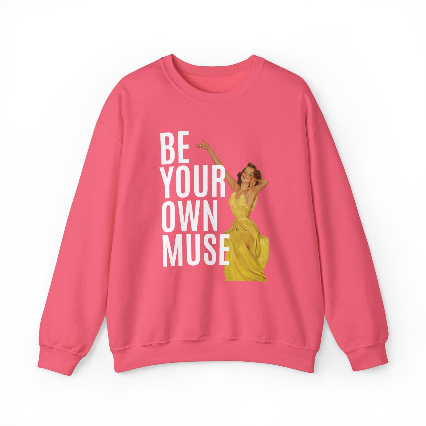 Be Your Own Muse Crewneck Sweatshirt - Inspirational Vintage Design