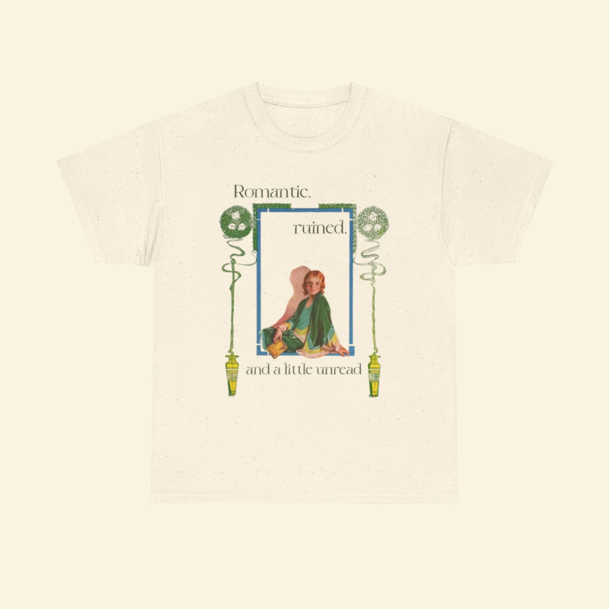 Poet's Soul Vintage Tee-" Romantic, Ruined, and a Little Unread" Retro Tee