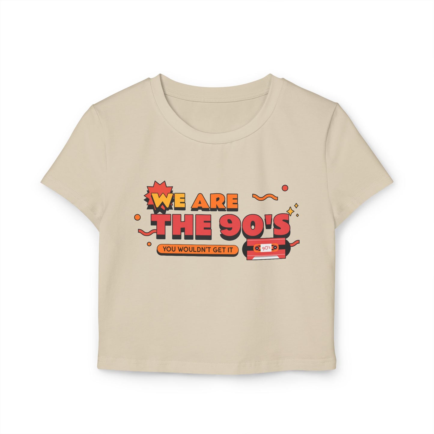 90s Inspired Women's Baby Tee - Retro Graphic Shirt