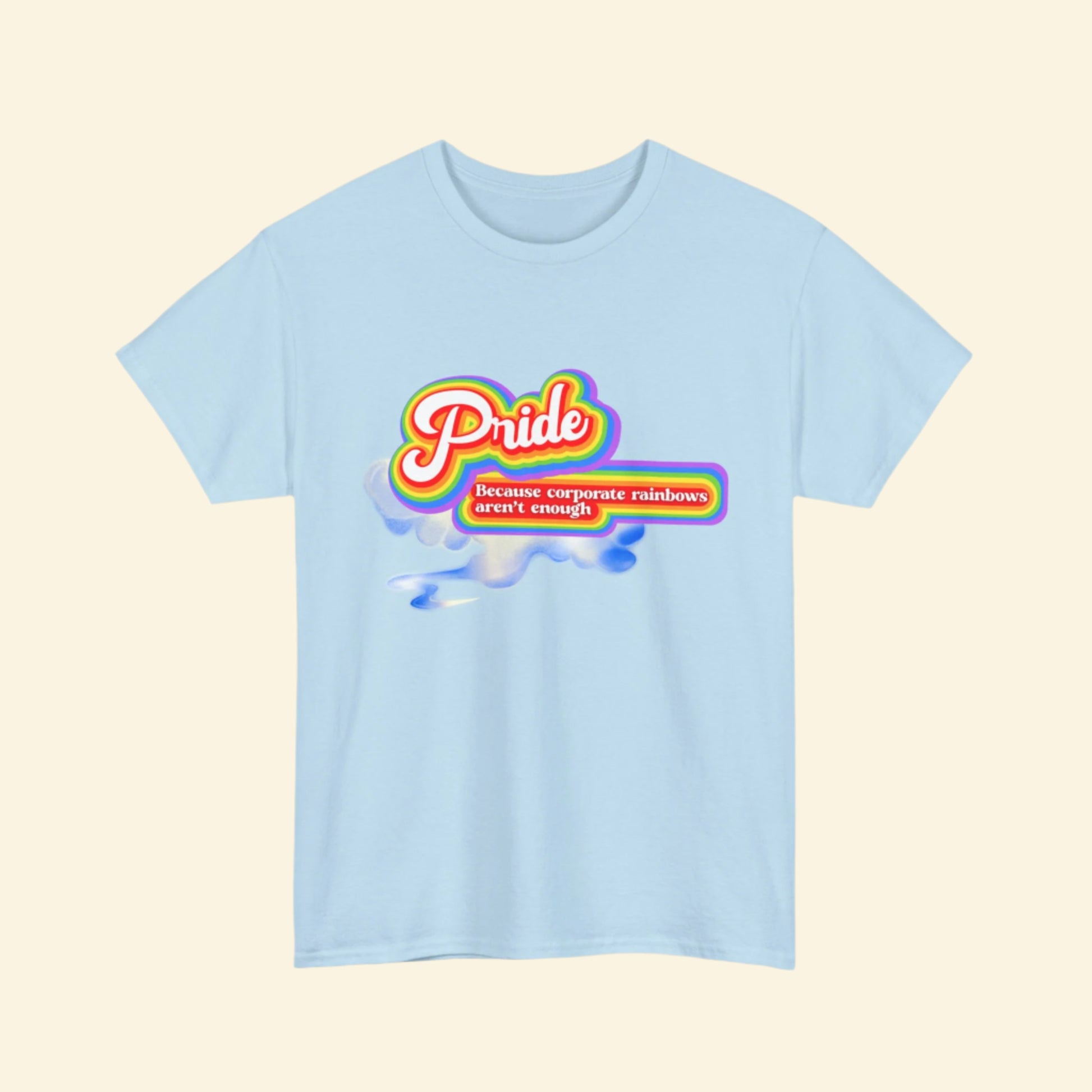 Pride Unisex Heavy Cotton Tee, Rainbow Shirt, LGBT Apparel Retro Tee