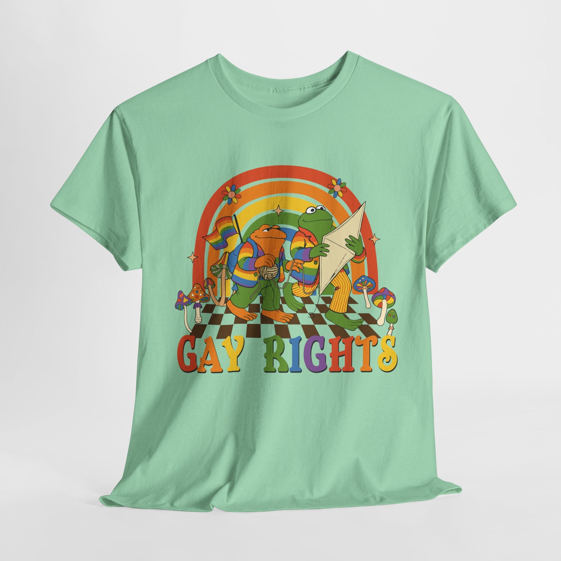 Unisex Gay Rights Tee, Frog and Toad Pride Shirt, LGBTQ+ Statement