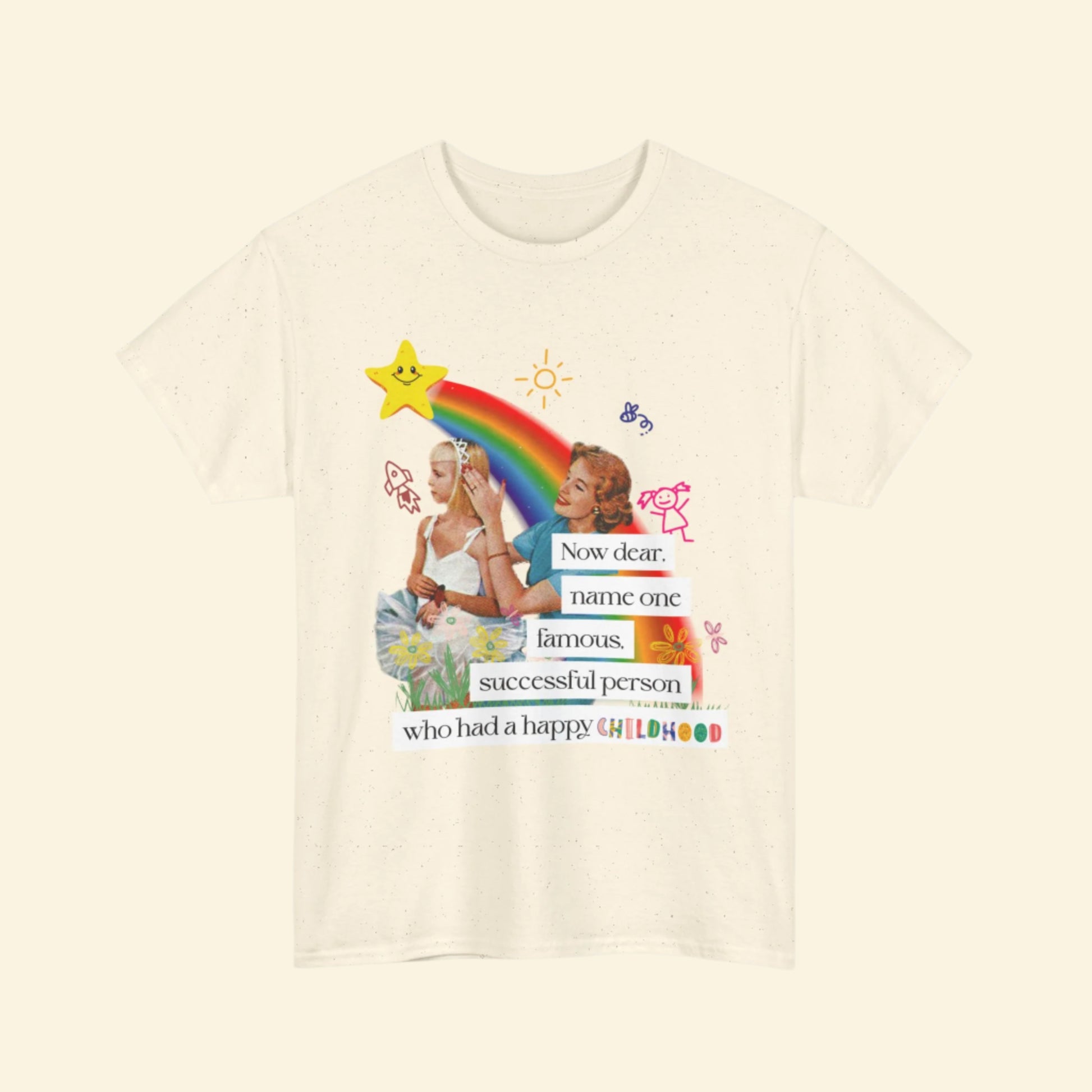 Childhood Humor Unisex Heavy Cotton Tee, Vintage Nostalgia Graphic T-Shirt