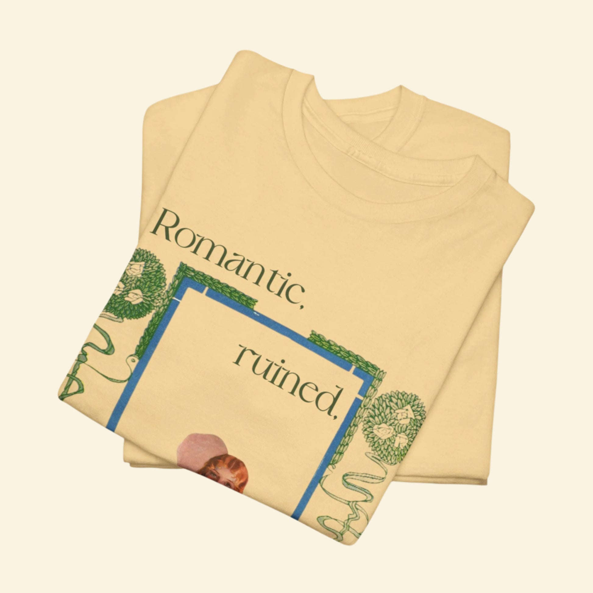 Poet's Soul Vintage Tee-" Romantic, Ruined, and a Little Unread" Retro Tee