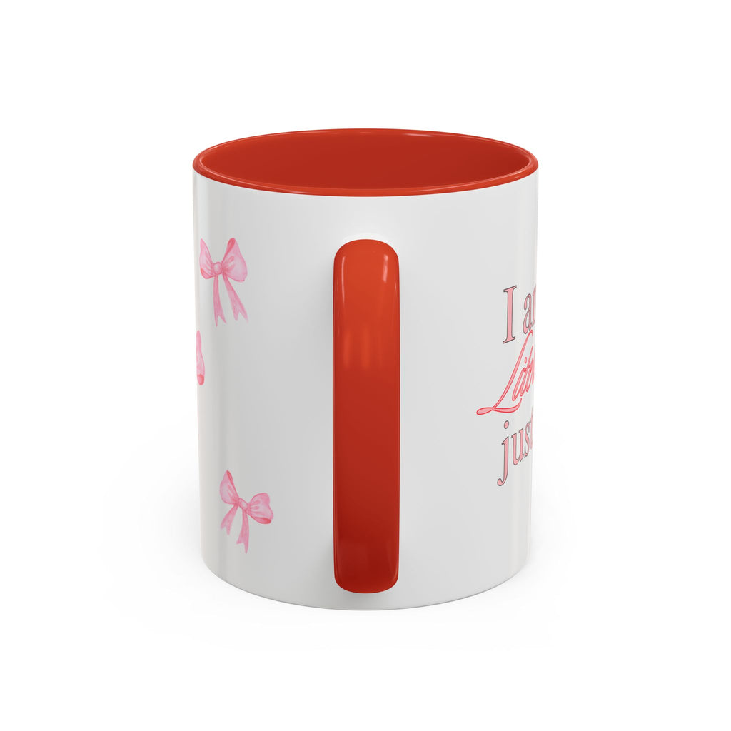 Stylish Pink Bow Accent Coffee Mug - Perfect Gift for Girly Vibes