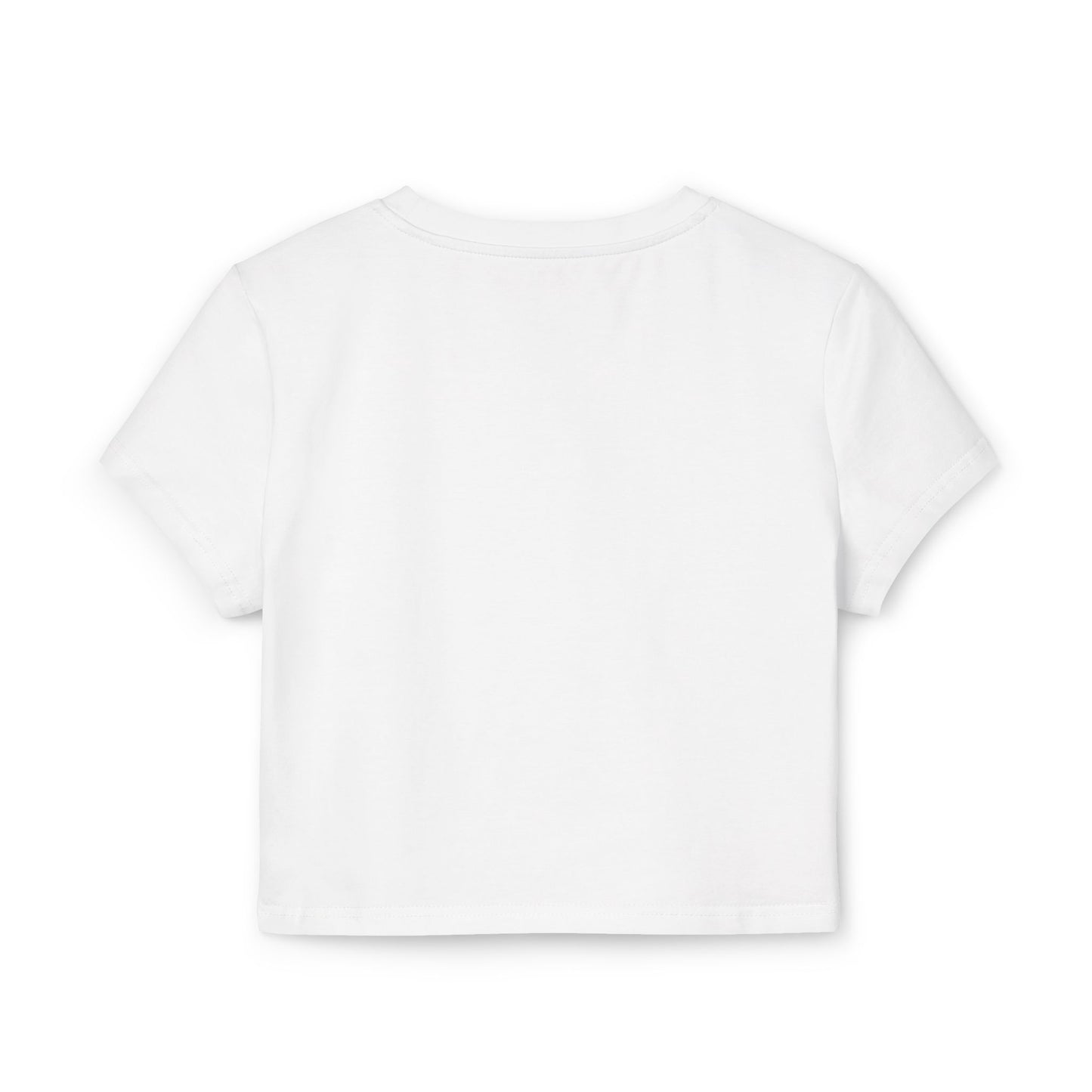 Retro Graphic Women's Baby Tee - Vintage Cassette Tape Design