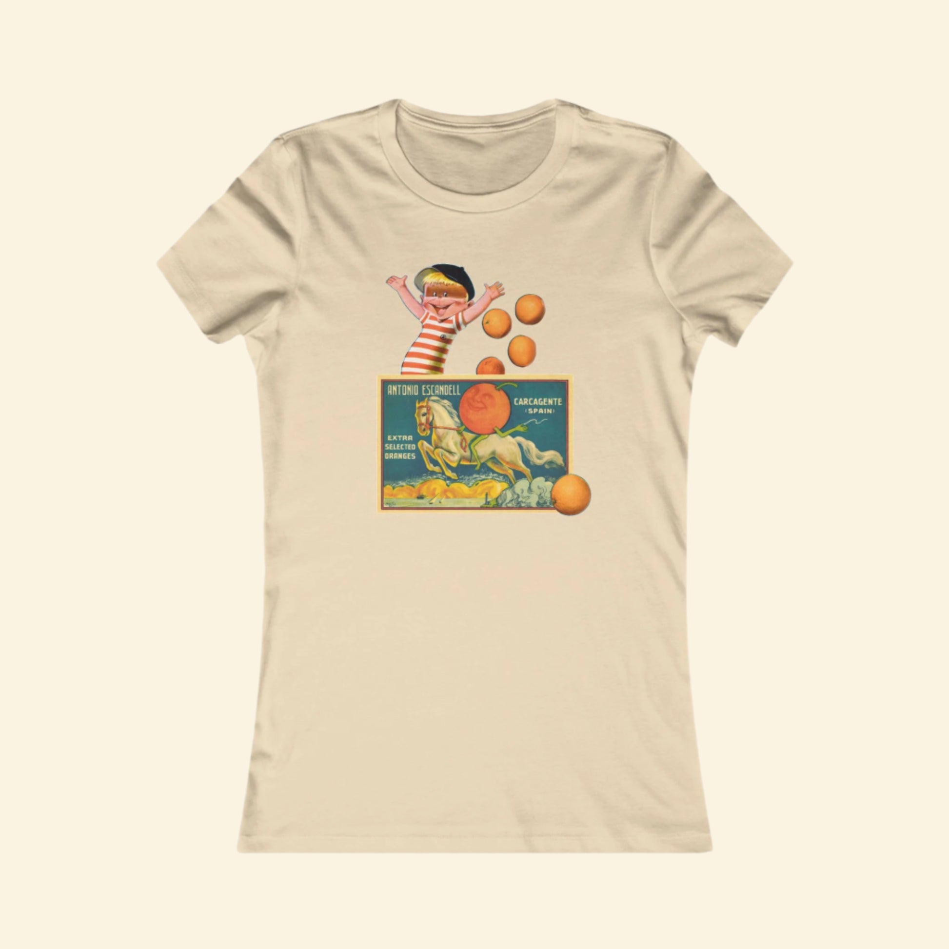 Vintage Graphic Women's Favorite Tee with Retro Orange Design