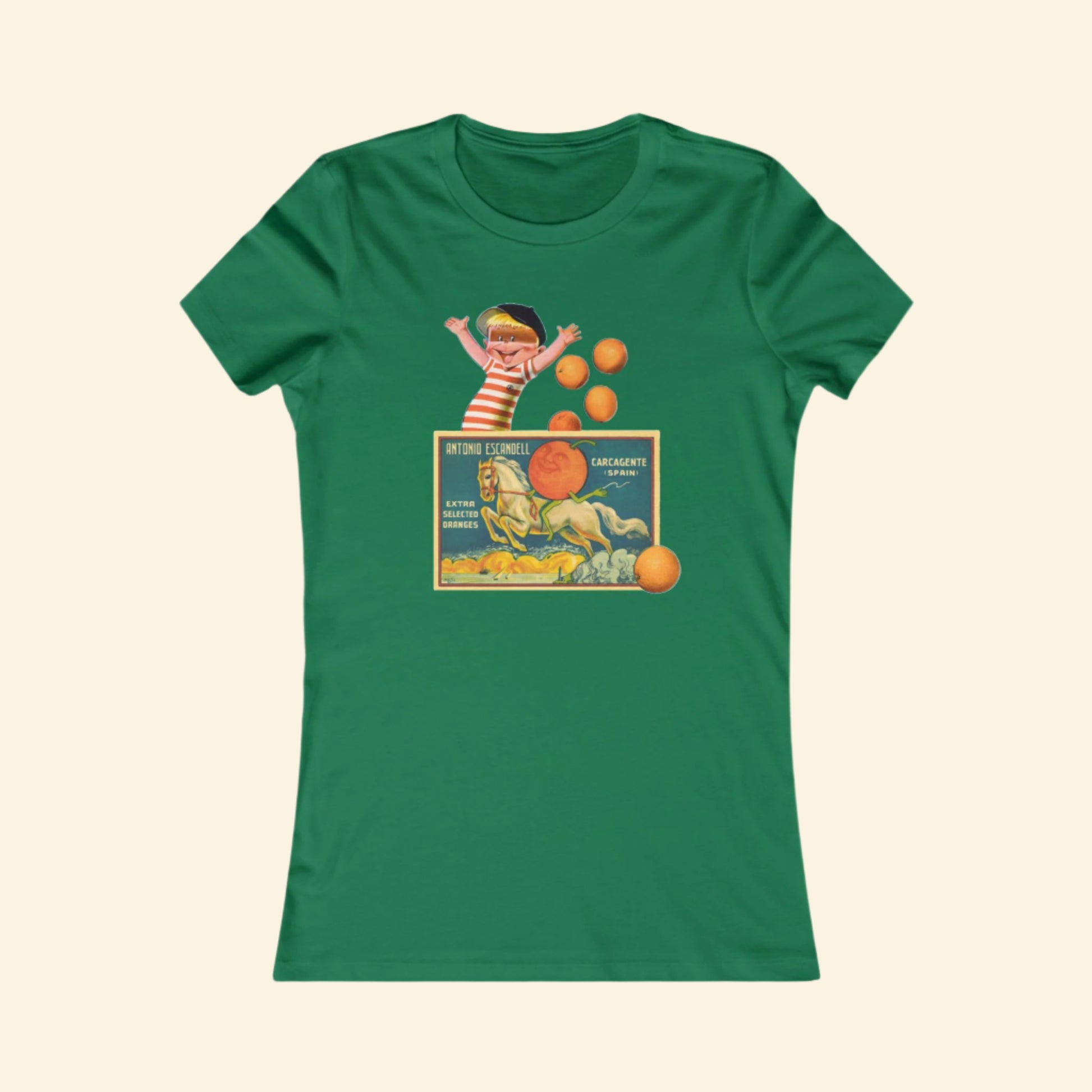Vintage Graphic Women's Favorite Tee with Retro Orange Design