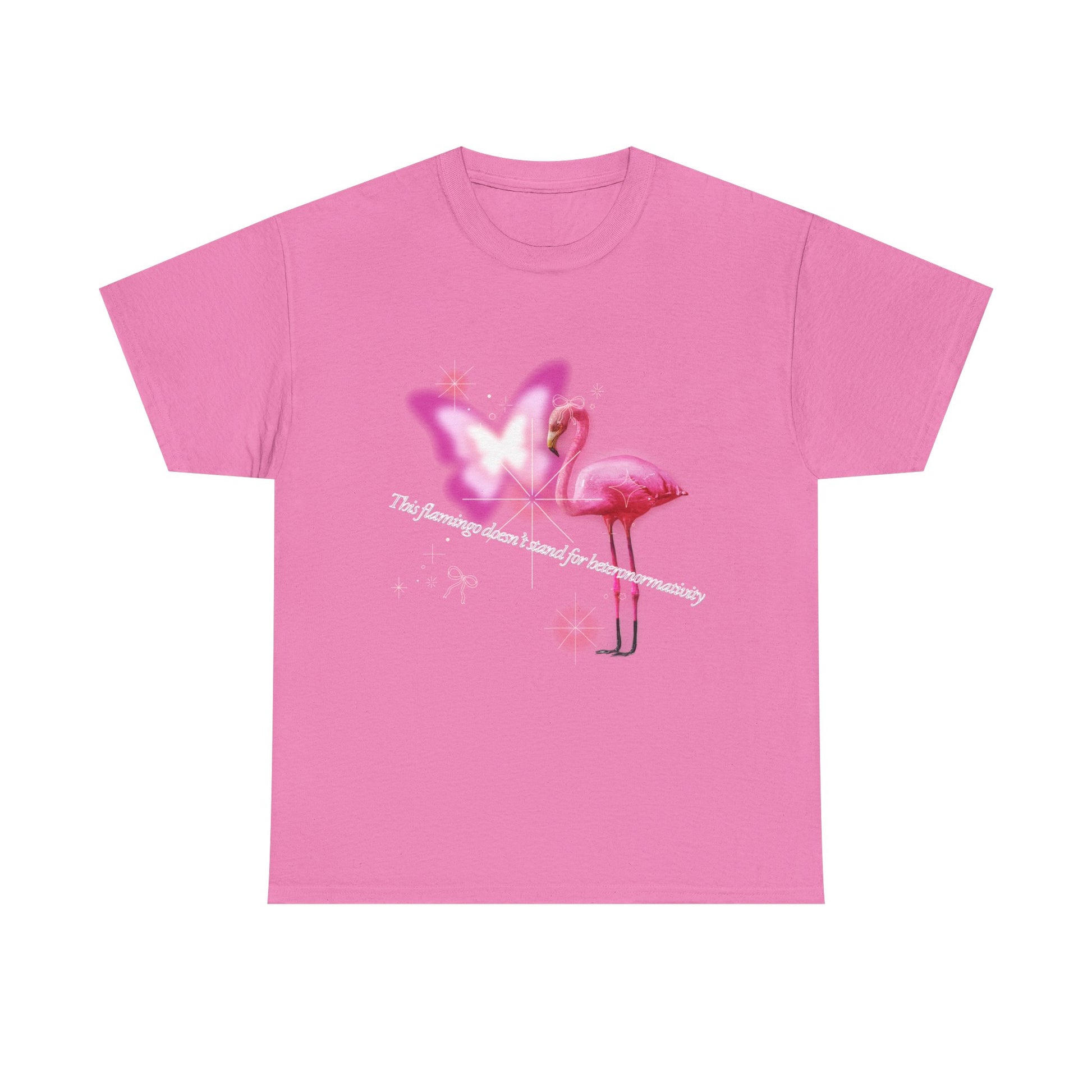 Pink Flamboyant Flamingo, LGBTQ+ Empowering Soft Unisex T-Shirt