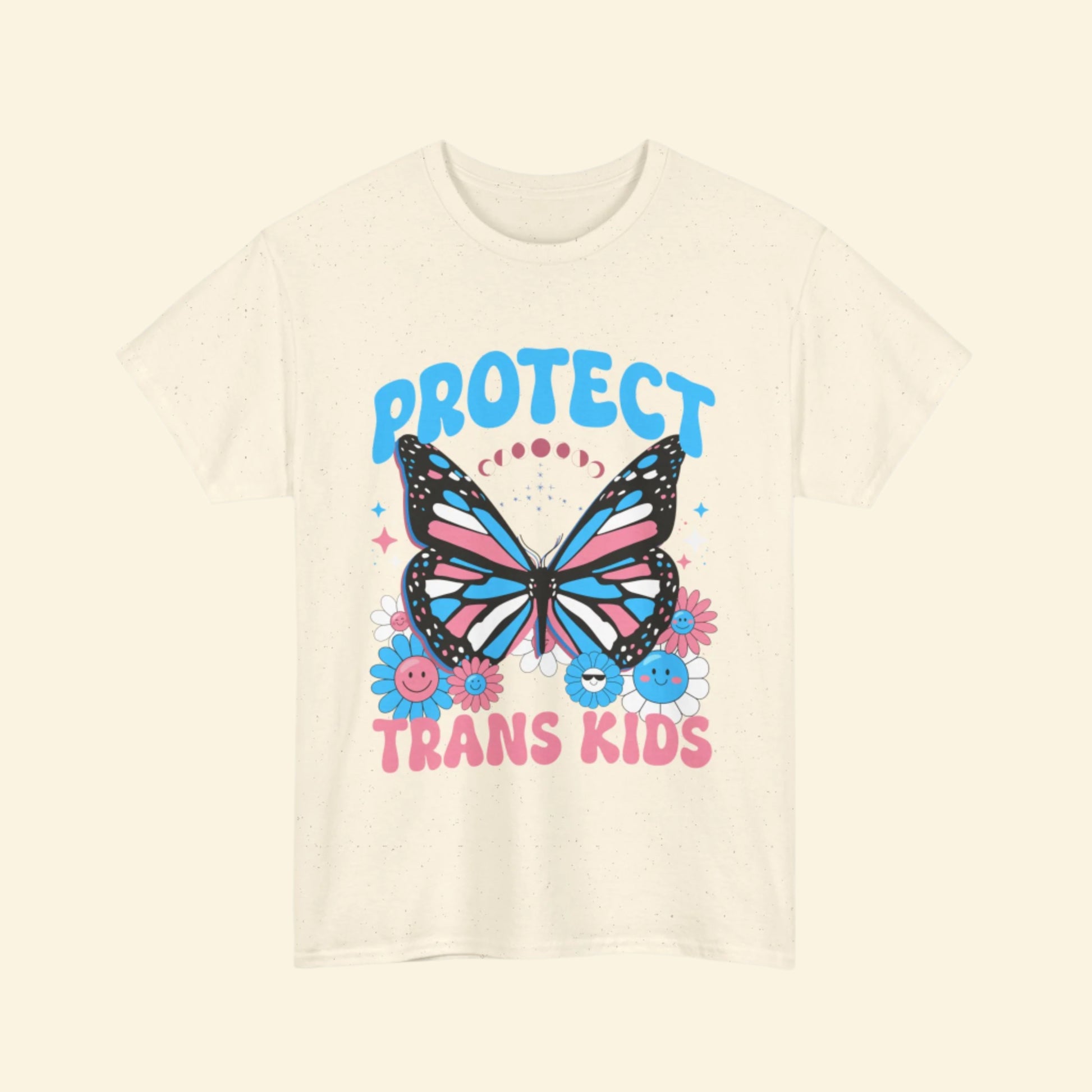 Protect Trans Kids Butterfly Tee, Comfortable Unisex T-Shirt