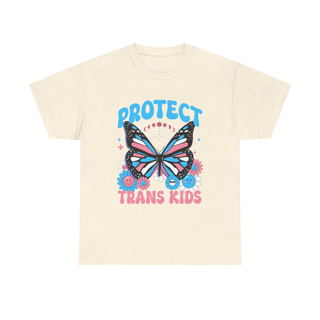 Protect Trans Kids Butterfly Tee, Comfortable Unisex T-Shirt