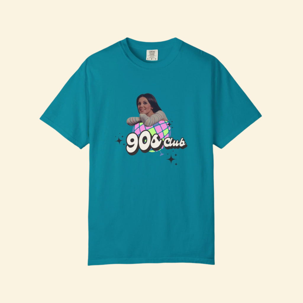 90s Club Unisex Garment-Dyed T-Shirt - Retro Vibe Tee for Nostalgic Fans