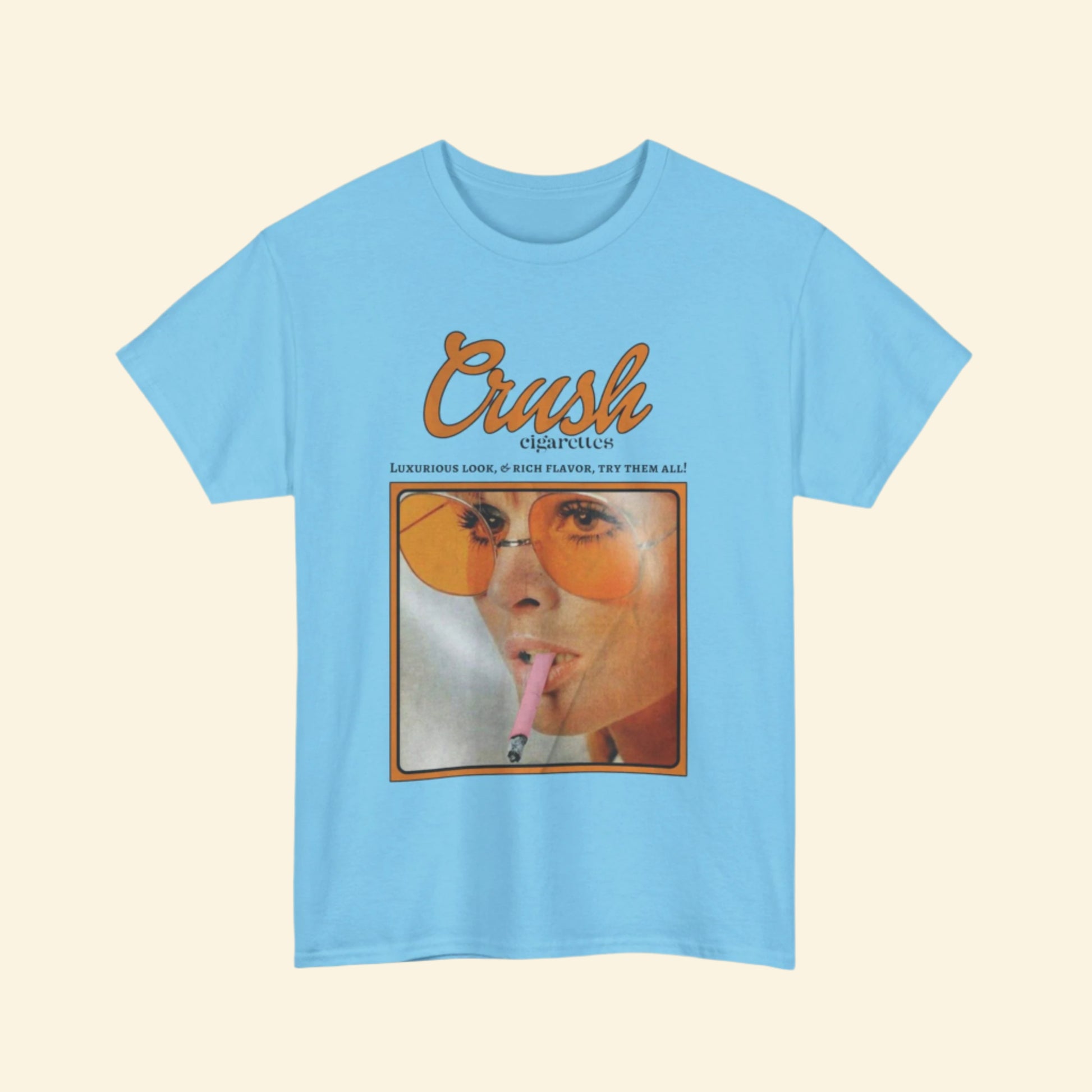 Retro Crush Graphic Unisex Heavy Cotton Tee, Vintage Aesthetic Shirt